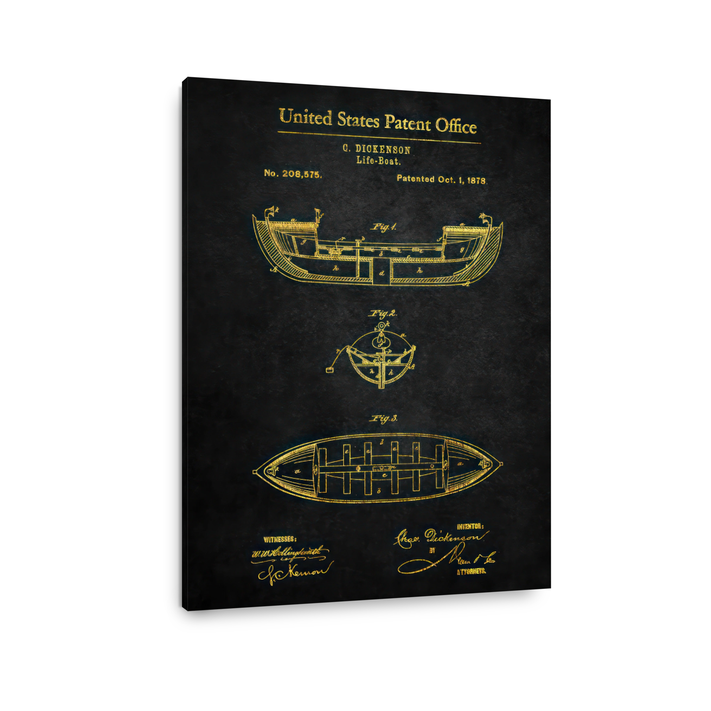 Life-Boat Patent Blueprint