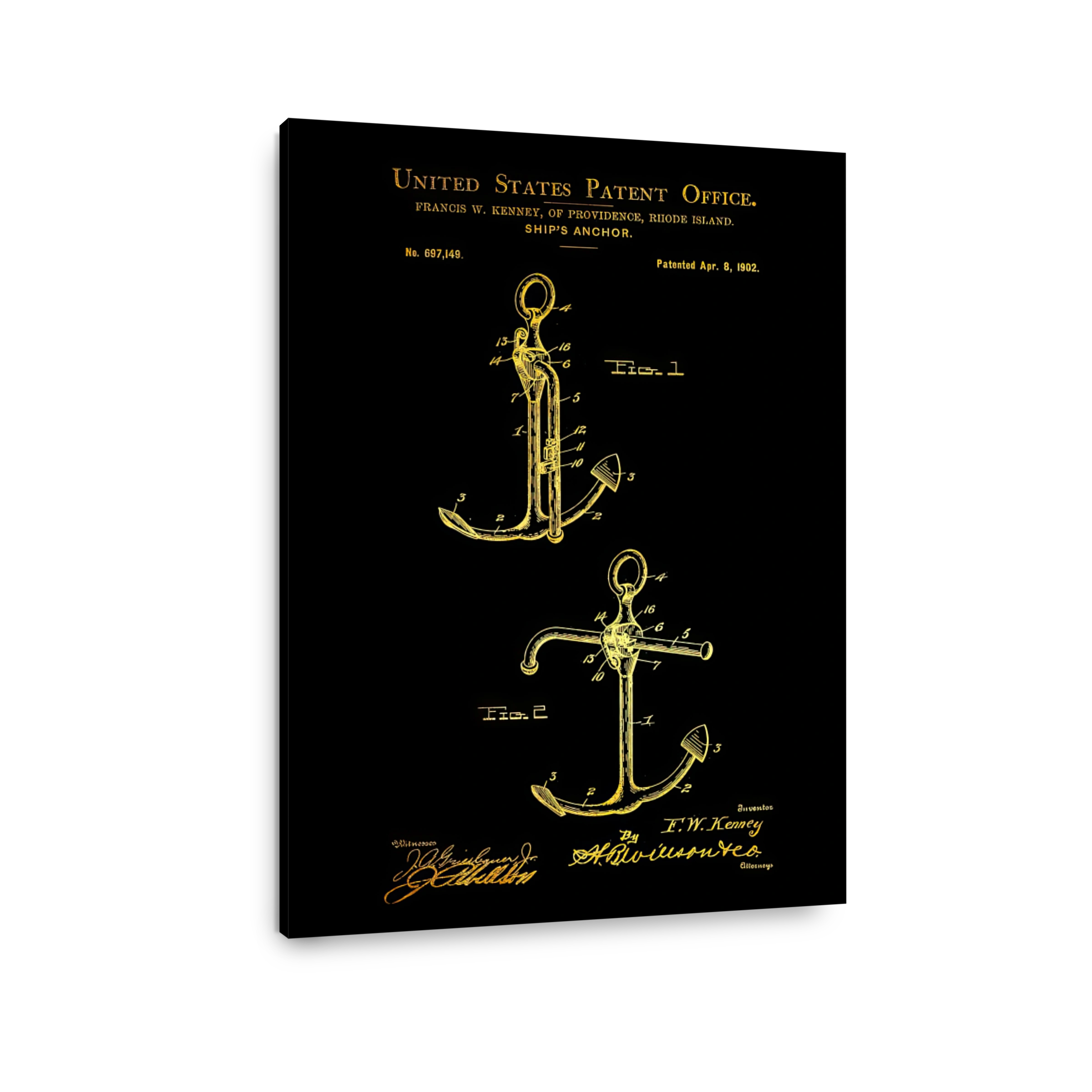 United States Ship's Anchor Blueprint