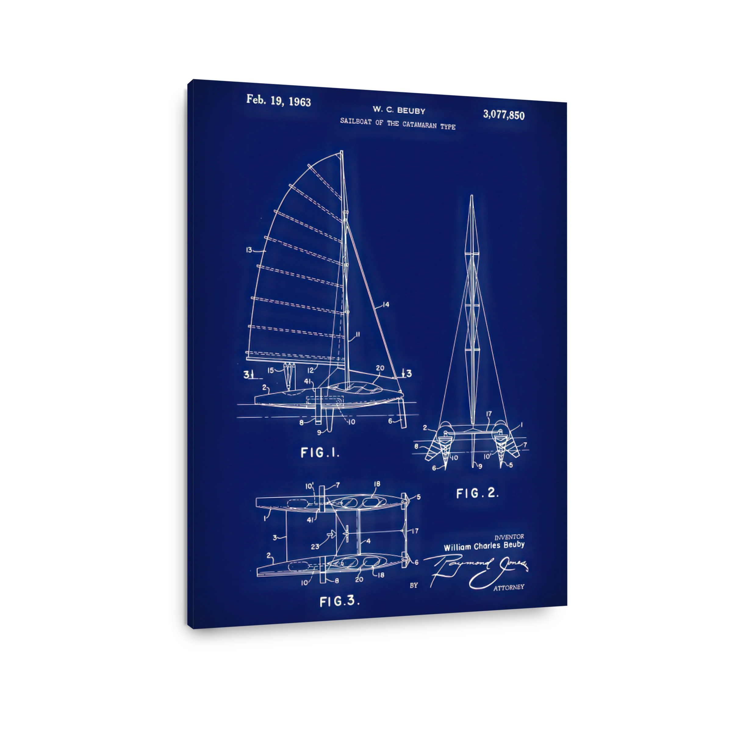 Sailboat of the Catamaran Type Blueprint