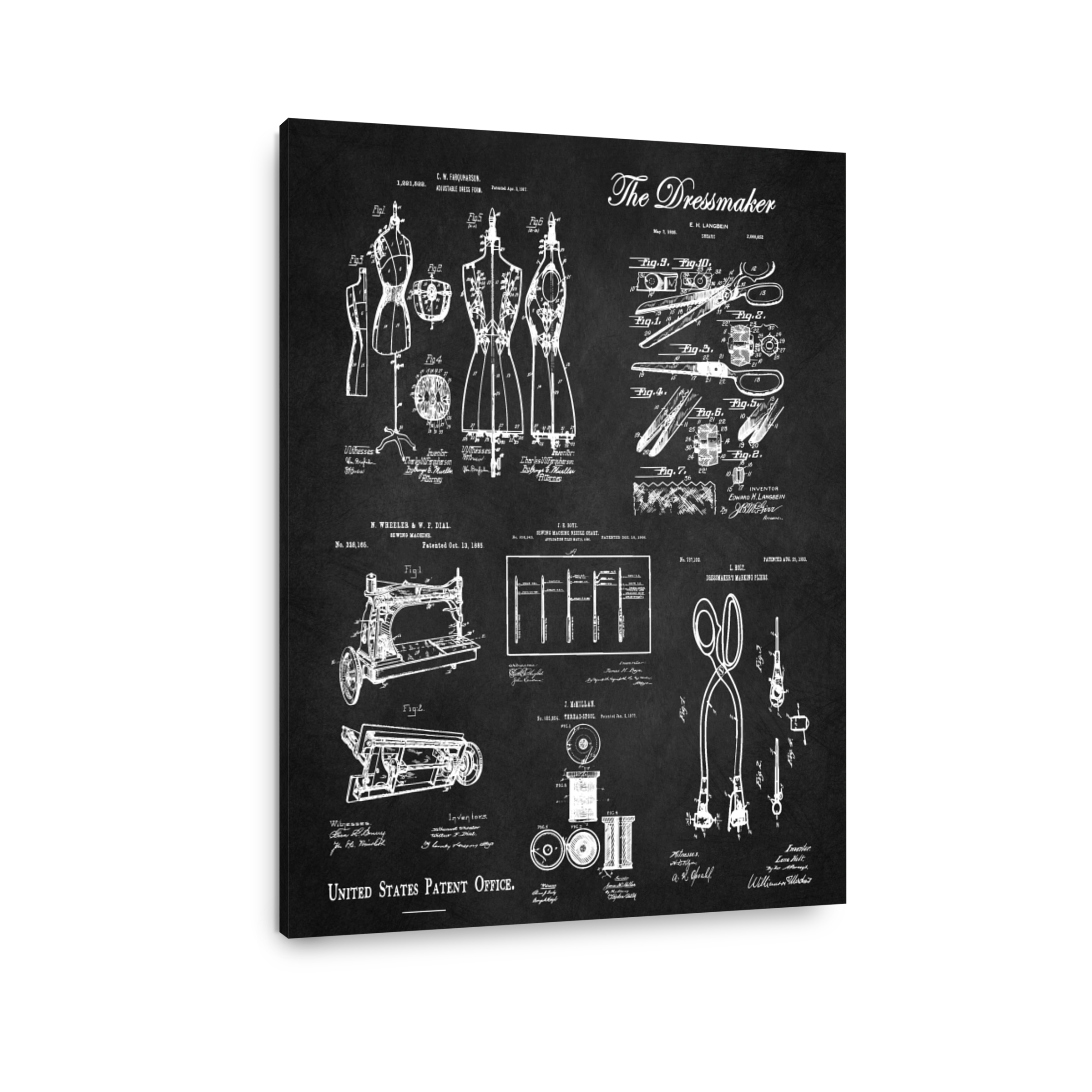 Vintage Sewing Machine Blueprints