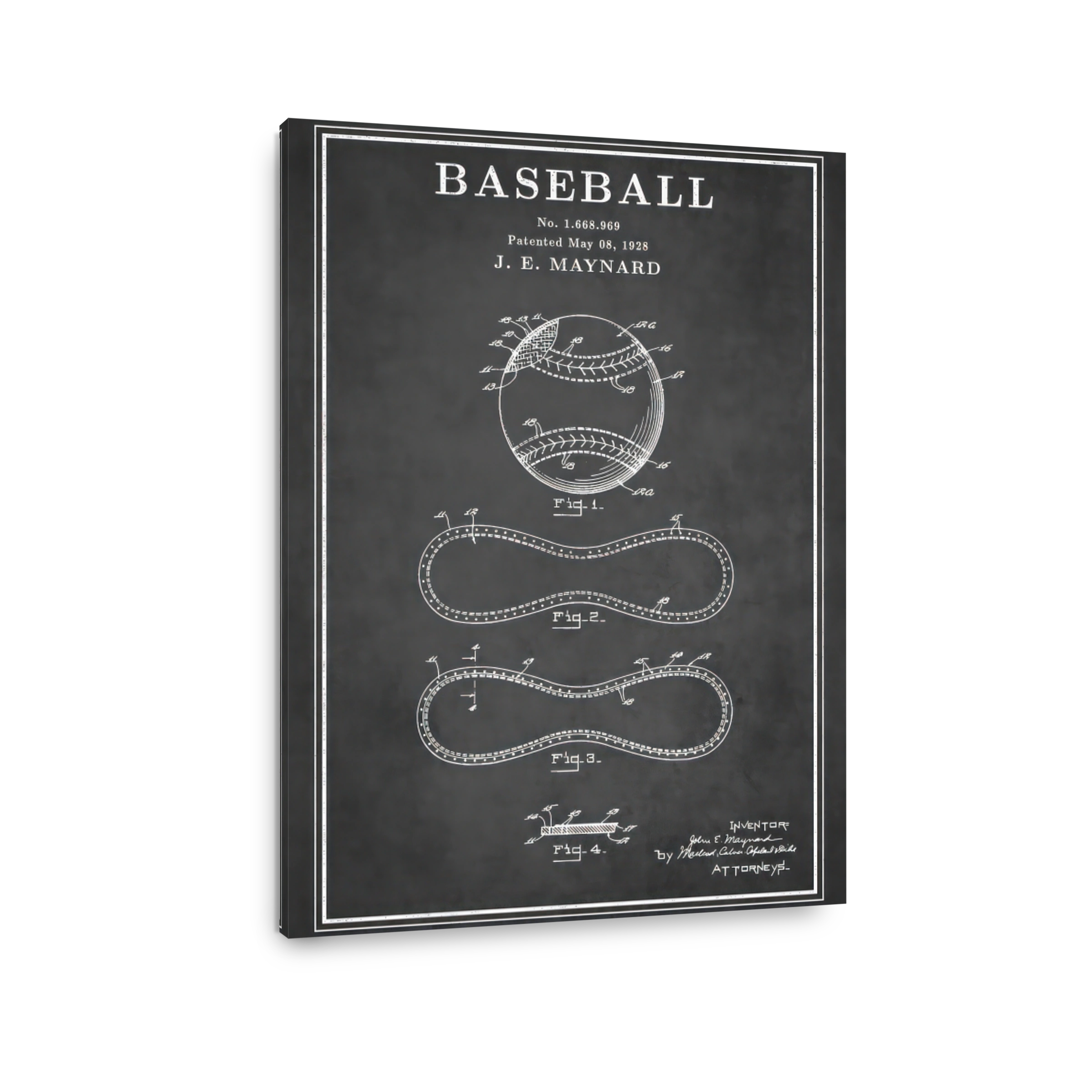 Vintage Baseball Patent Blueprint