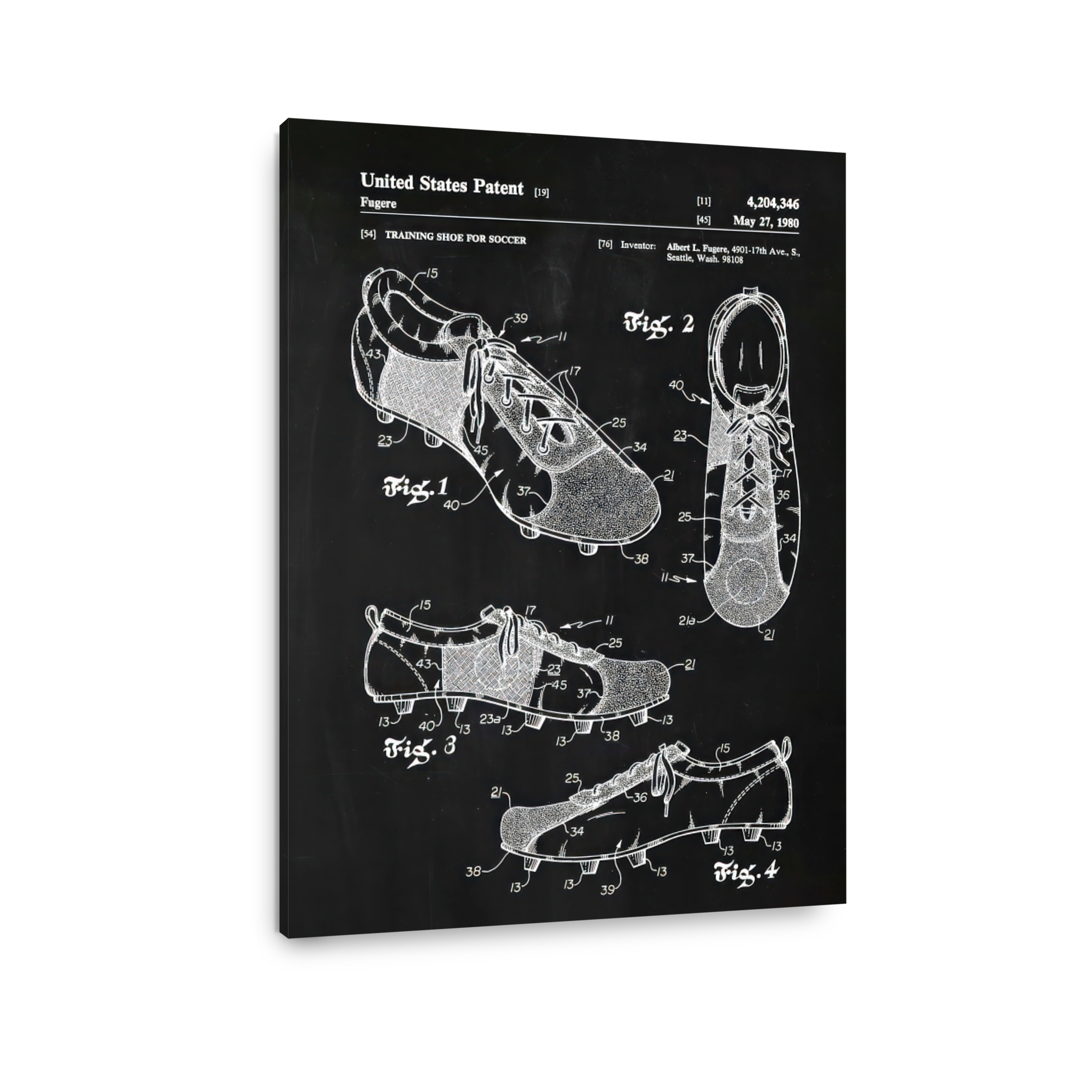 Soccer Shoe Patent Blueprint