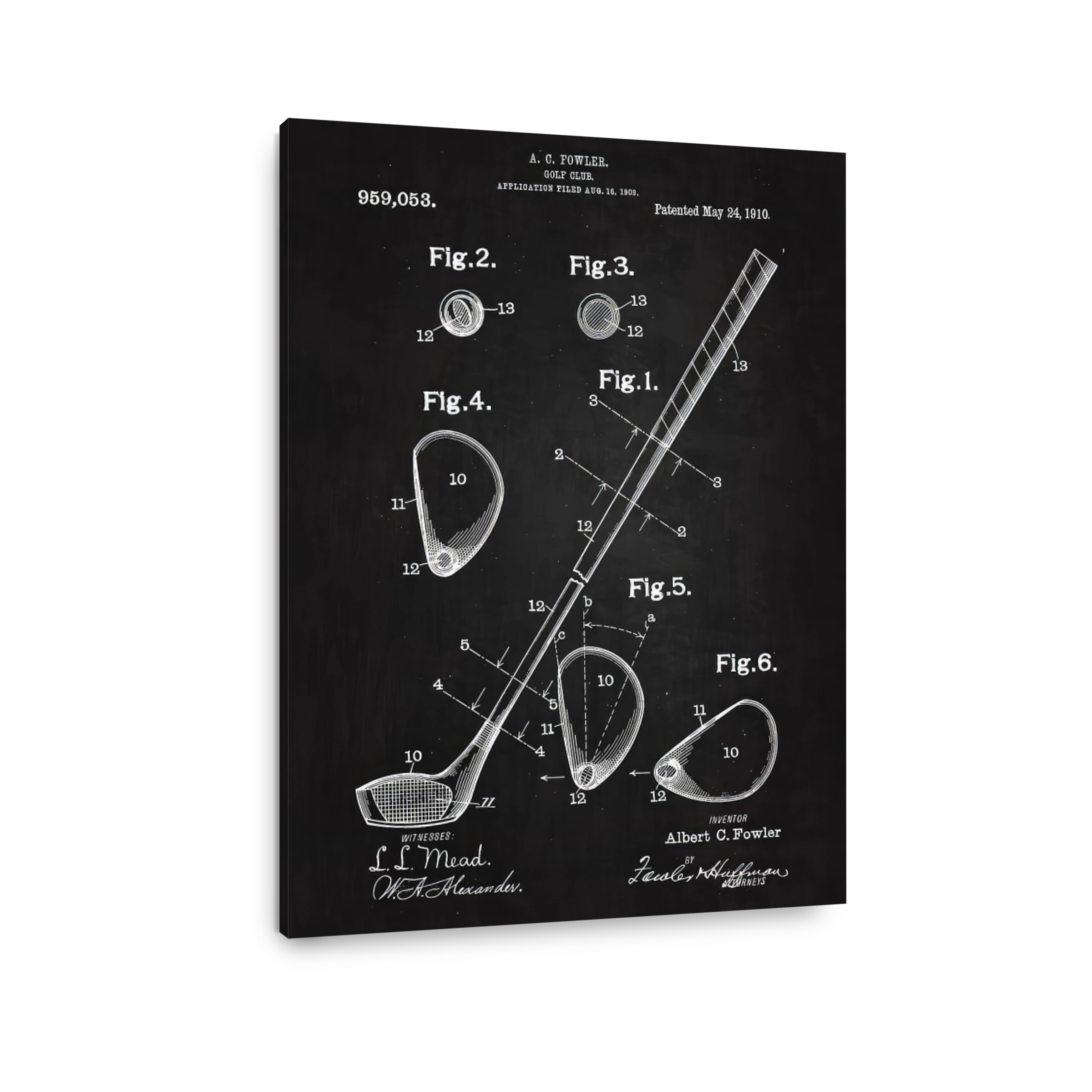 Vintage Golf Club Patent Art