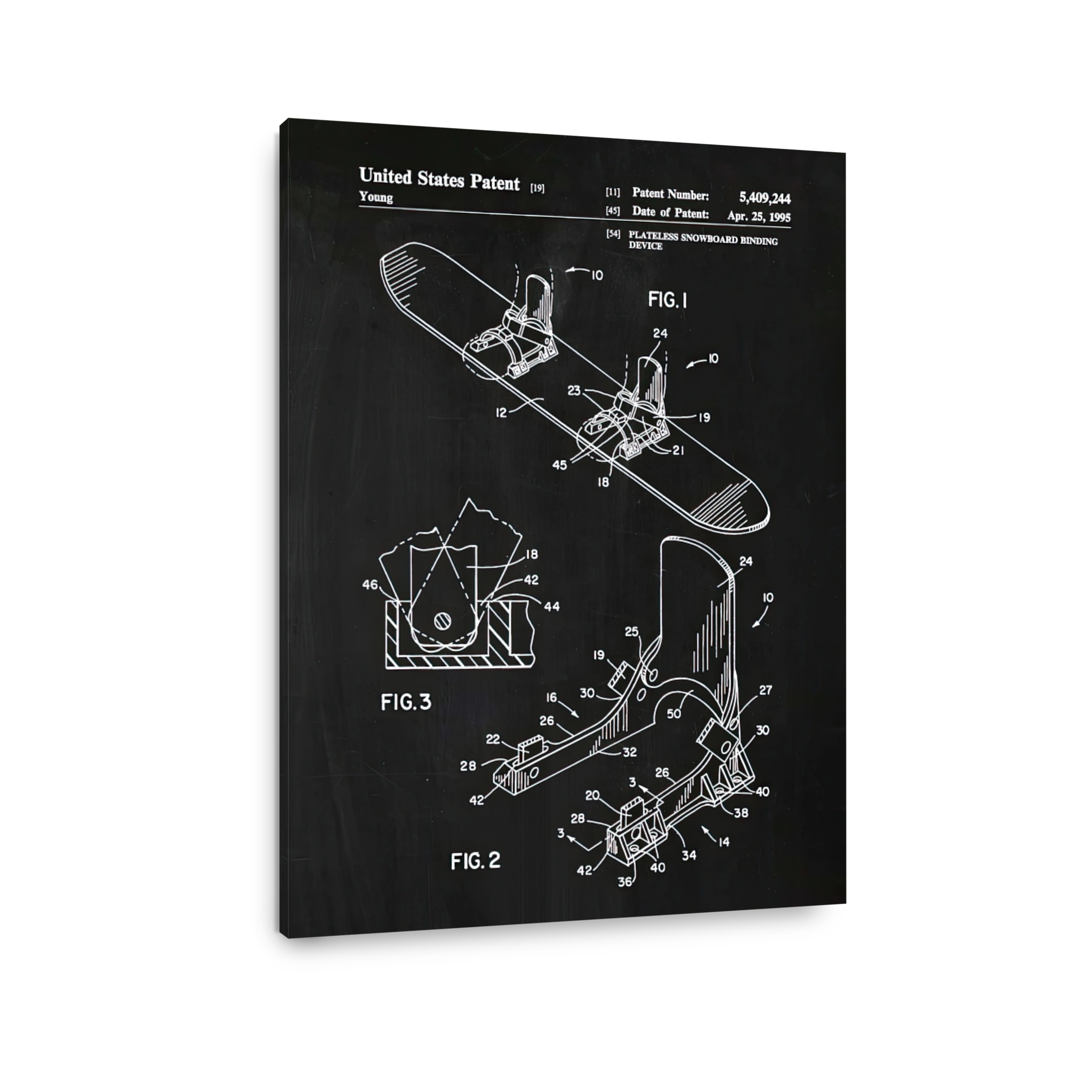 Snowboard Binding Patent Blueprint