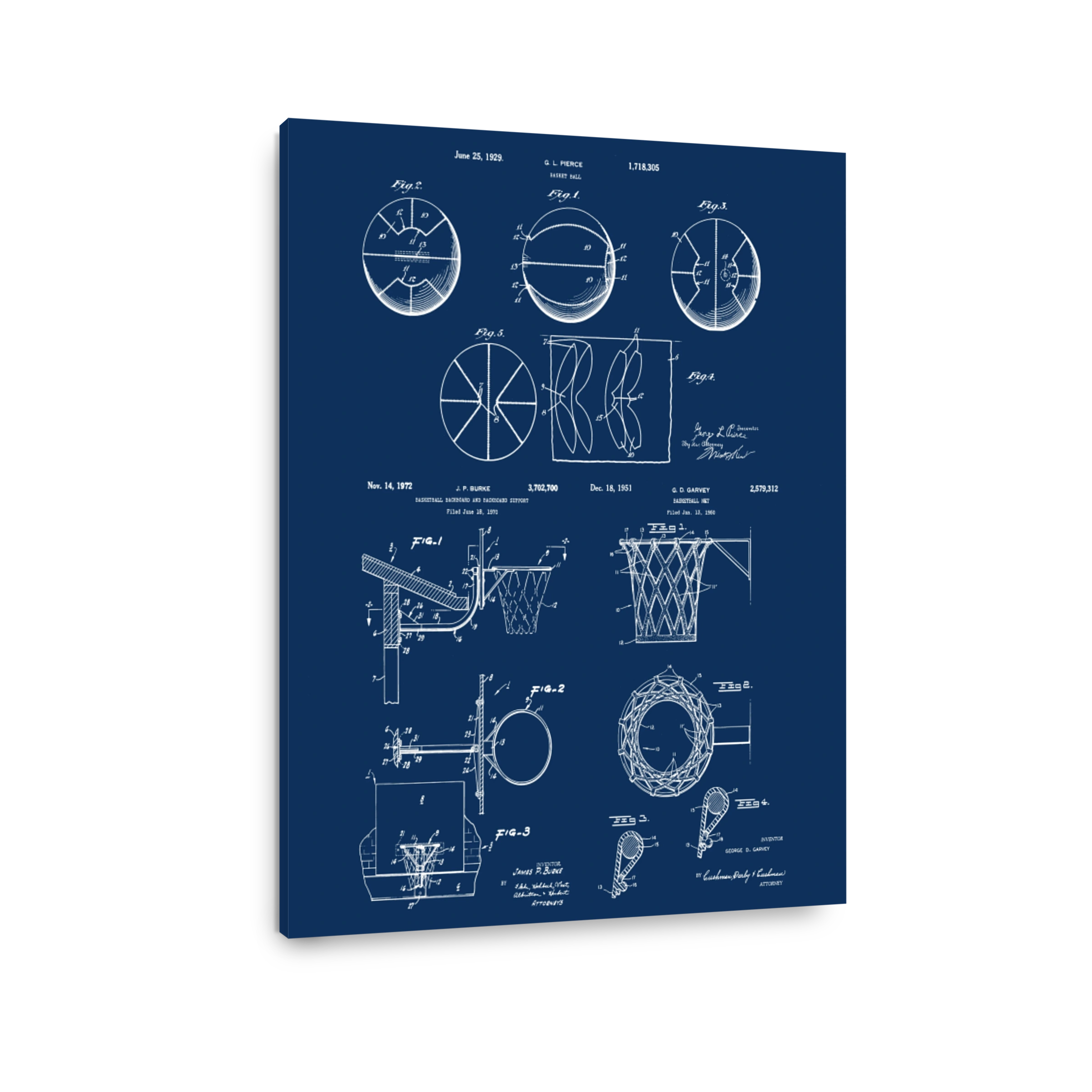 Vintage Basketball Equipment Blueprints