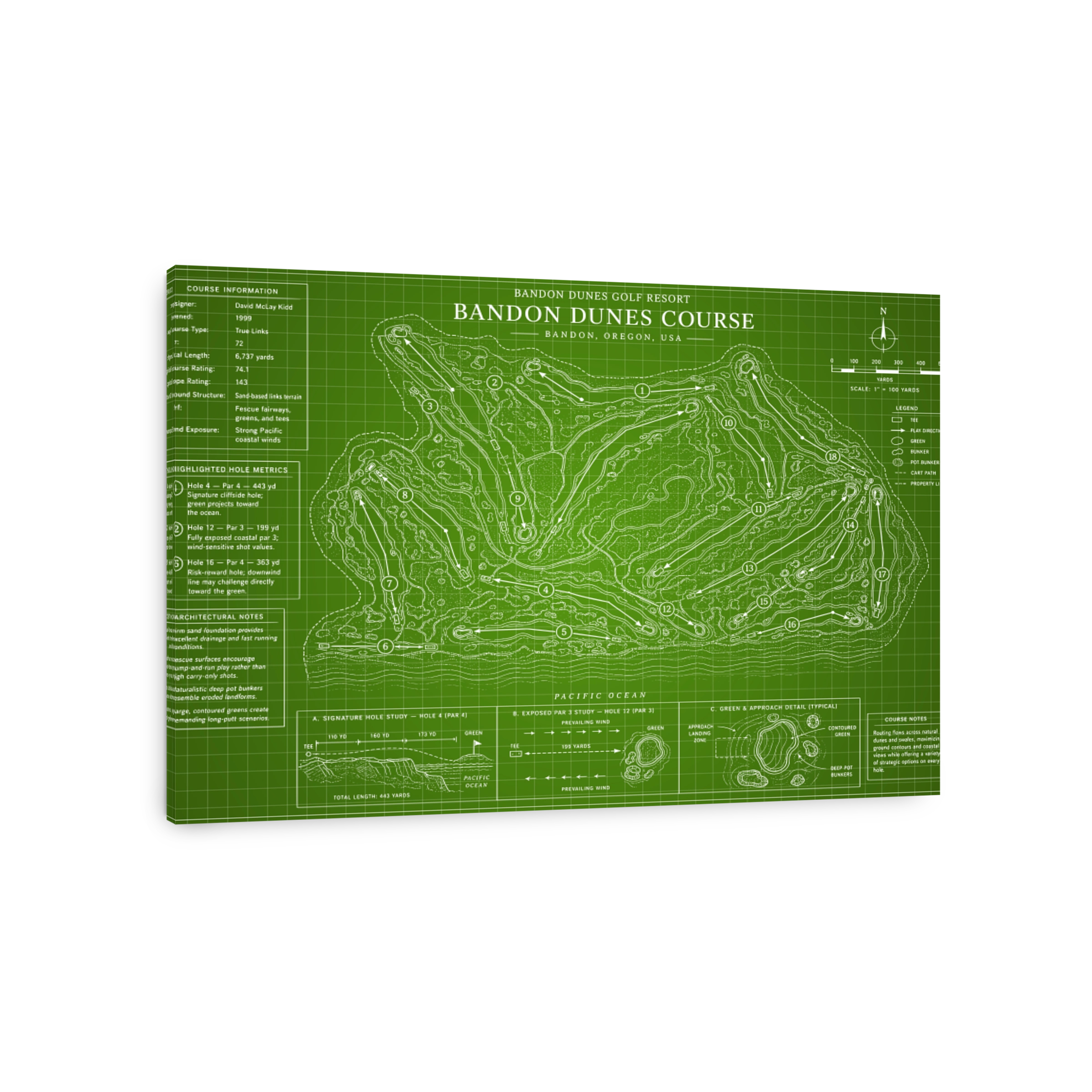 Bandon Dunes Golf Course Blueprint