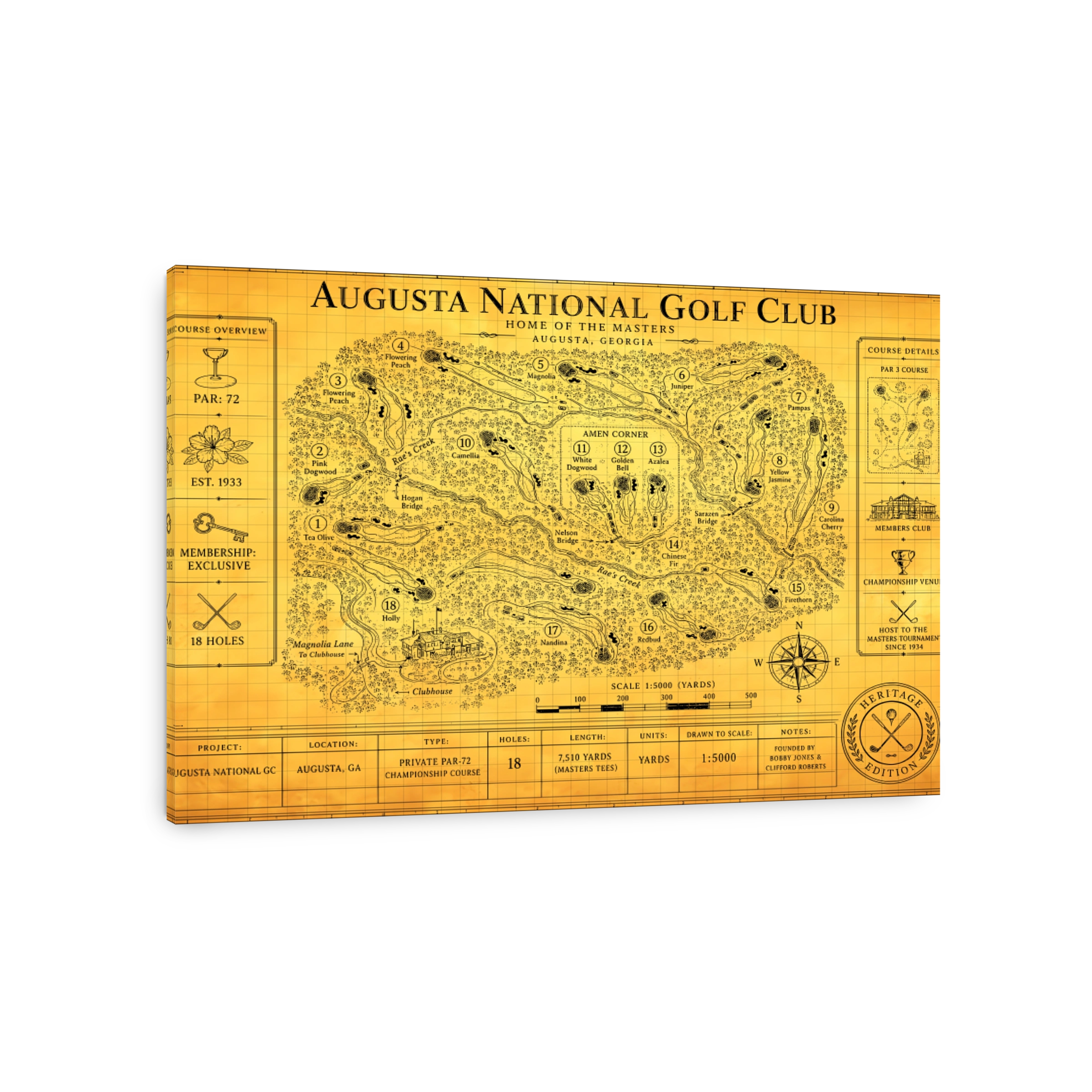 Augusta National Golf Club Map