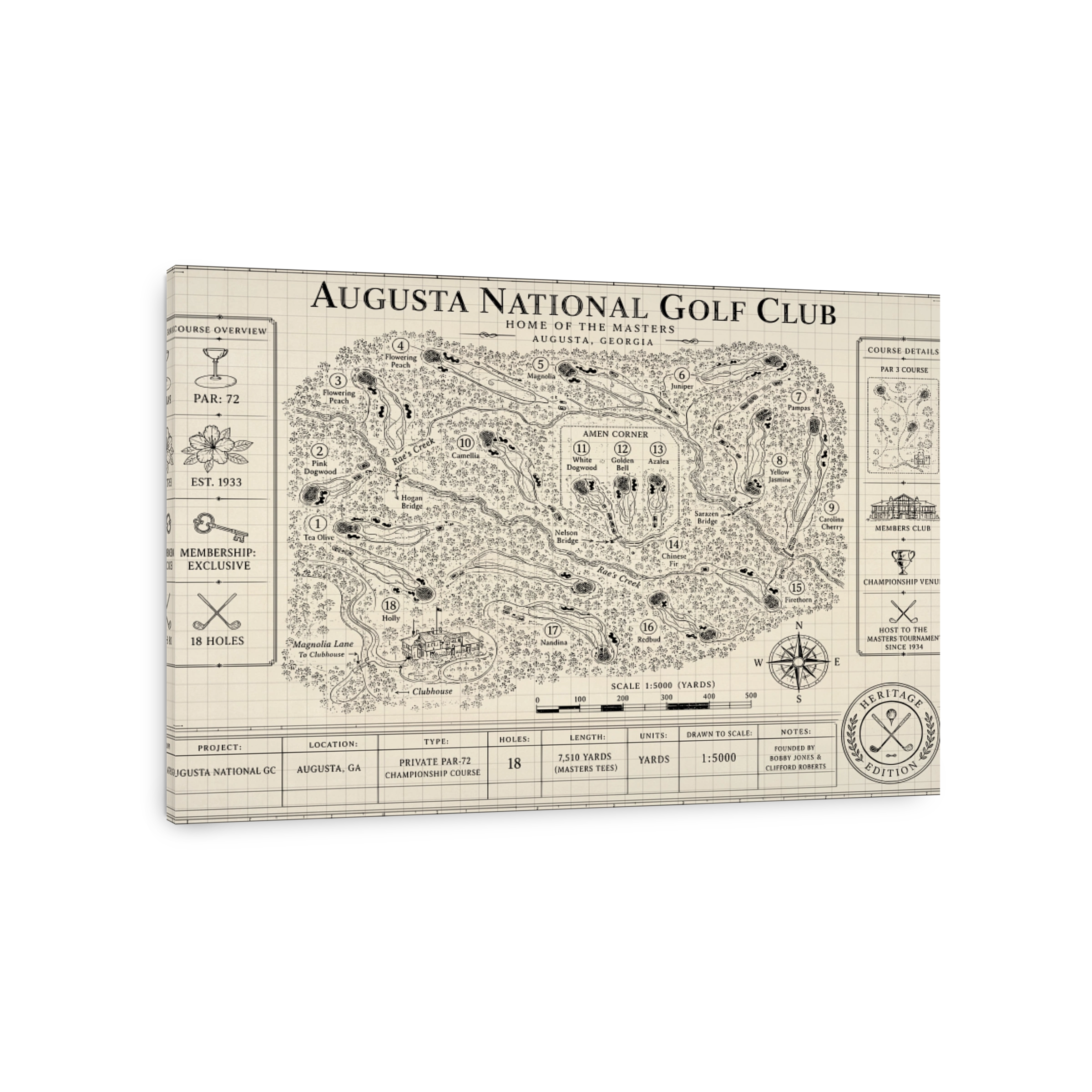 Augusta National Golf Club Map