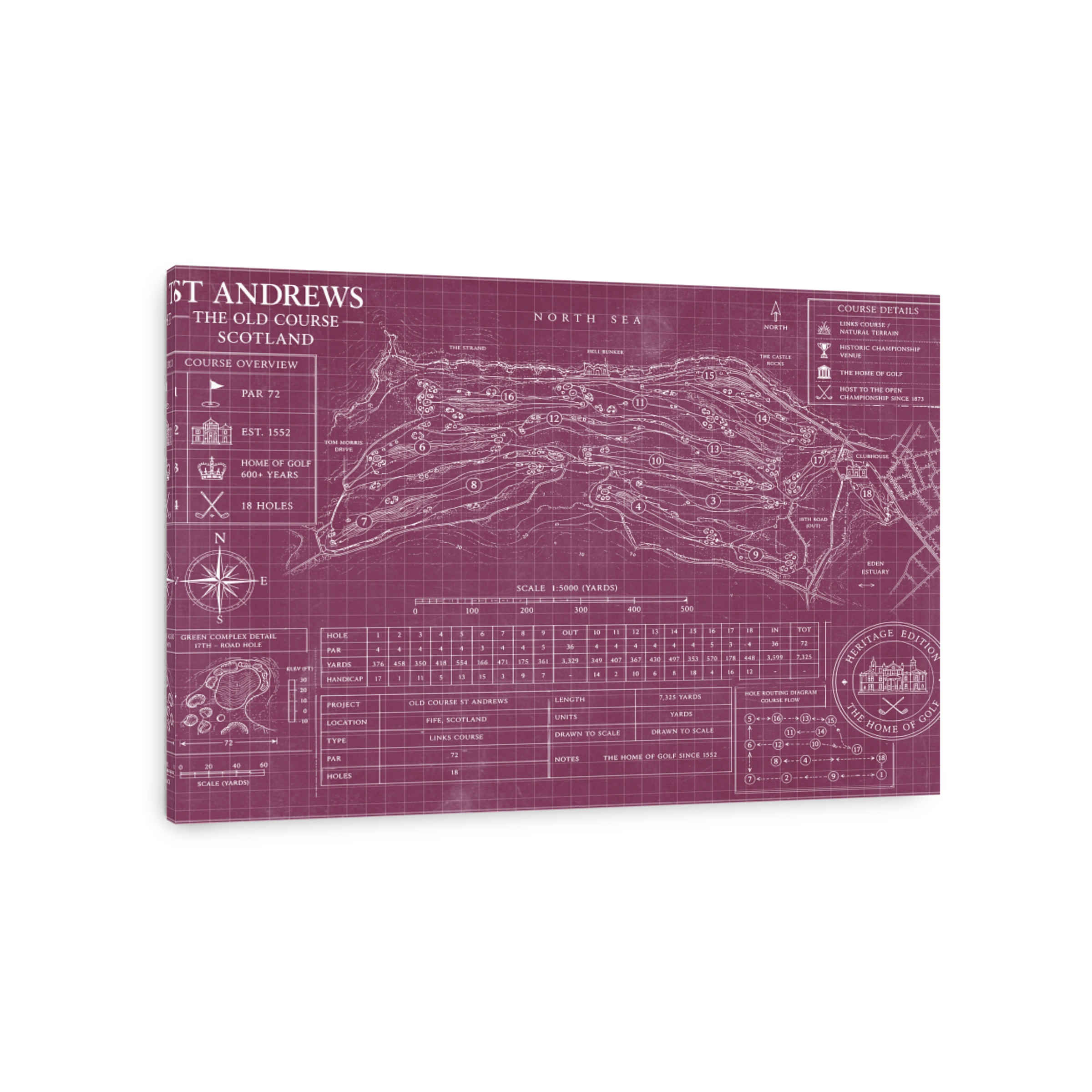 St Andrews Old Course Map