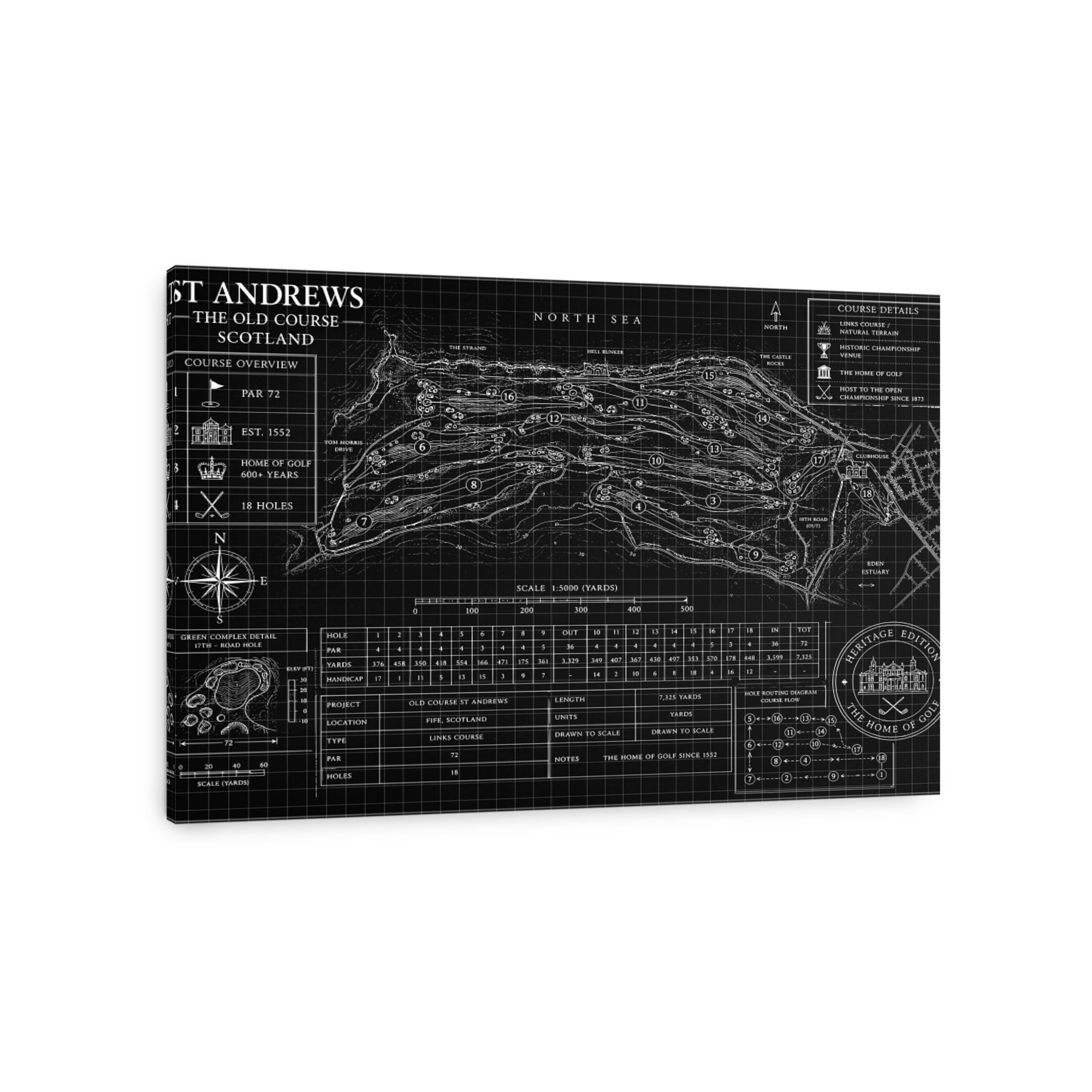 The Old Course St Andrews Golf Map