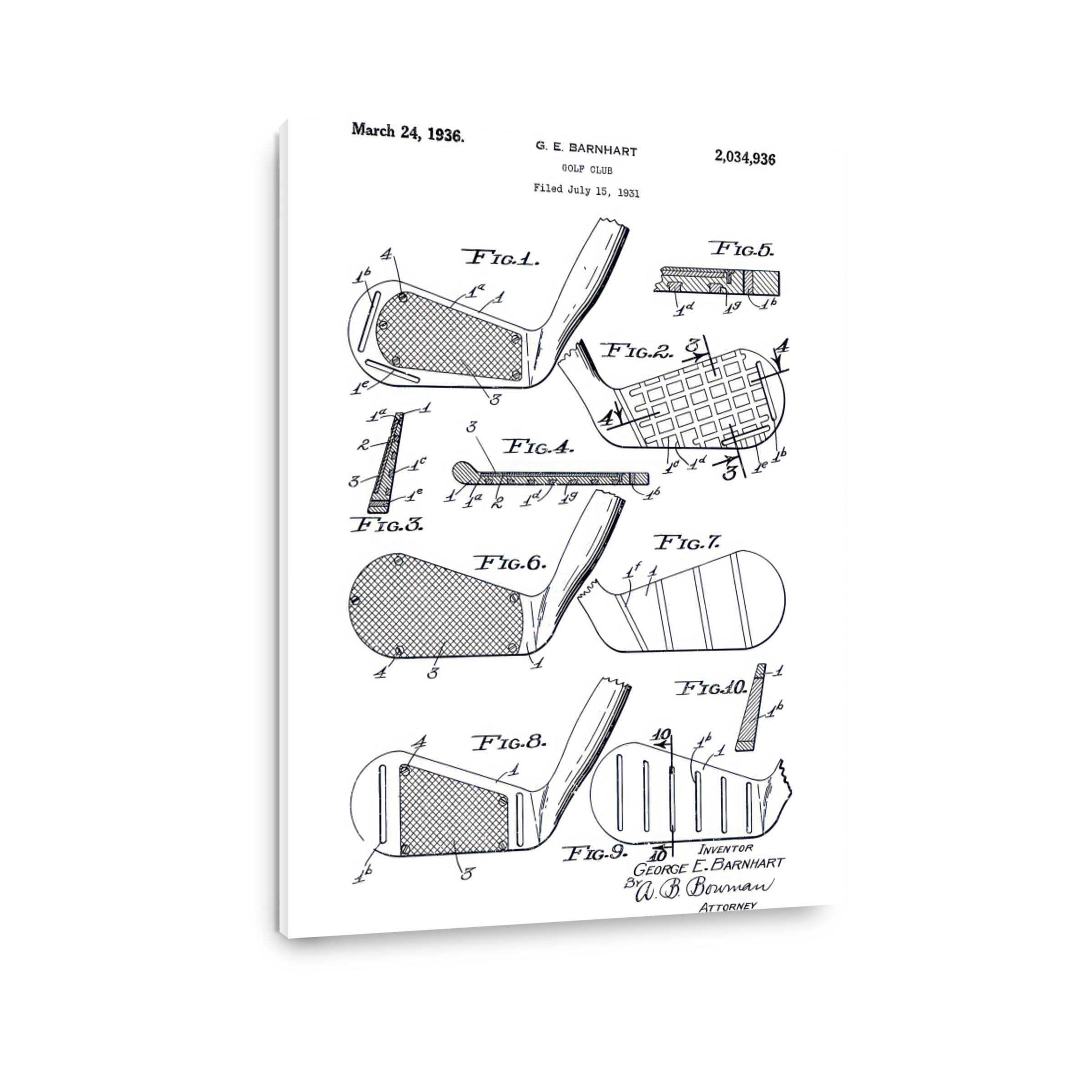 Golf Club Patent Blueprint