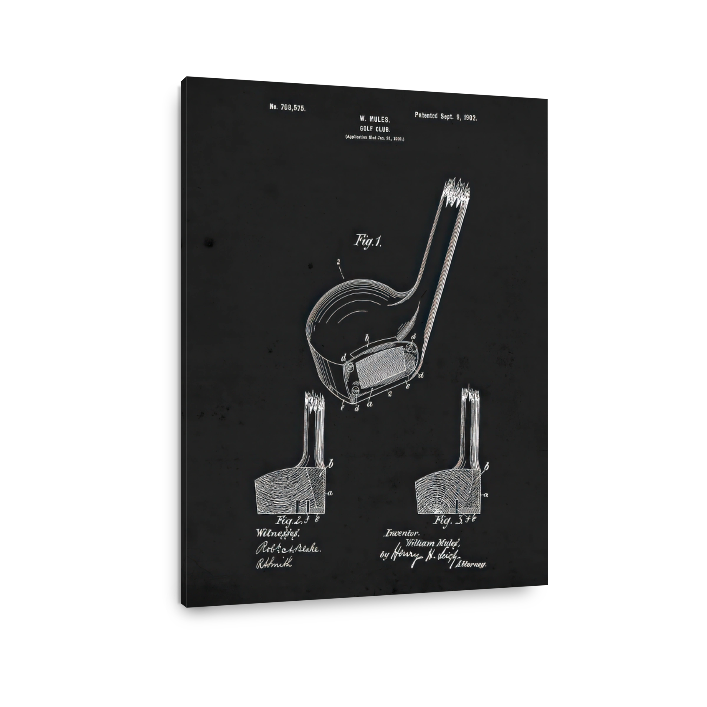 Vintage Golf Club Patent Blueprint