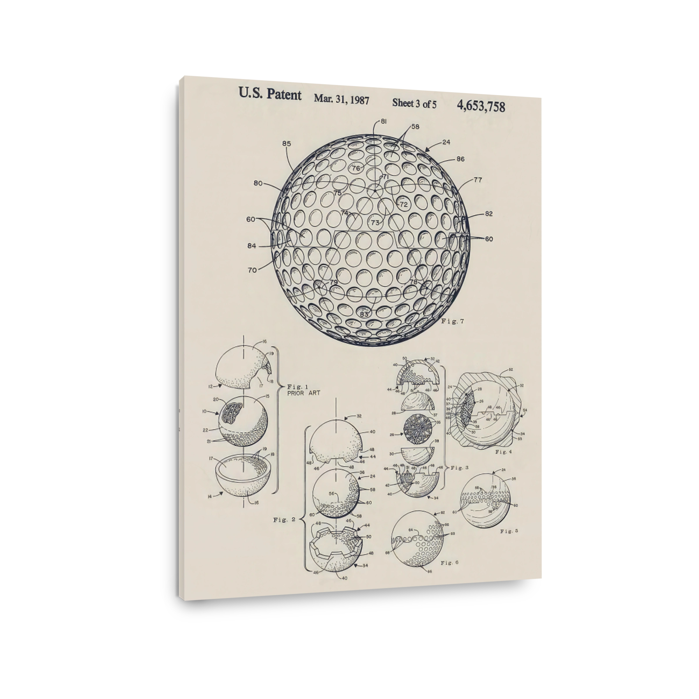 Golf Ball Patent Illustration
