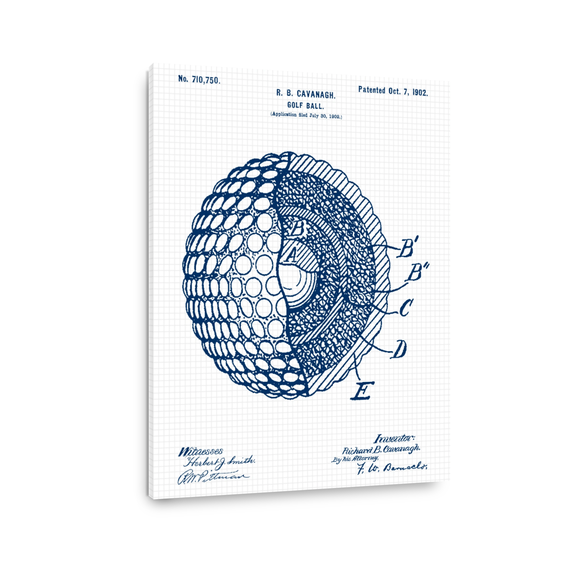 Golf Ball Patent Drawing