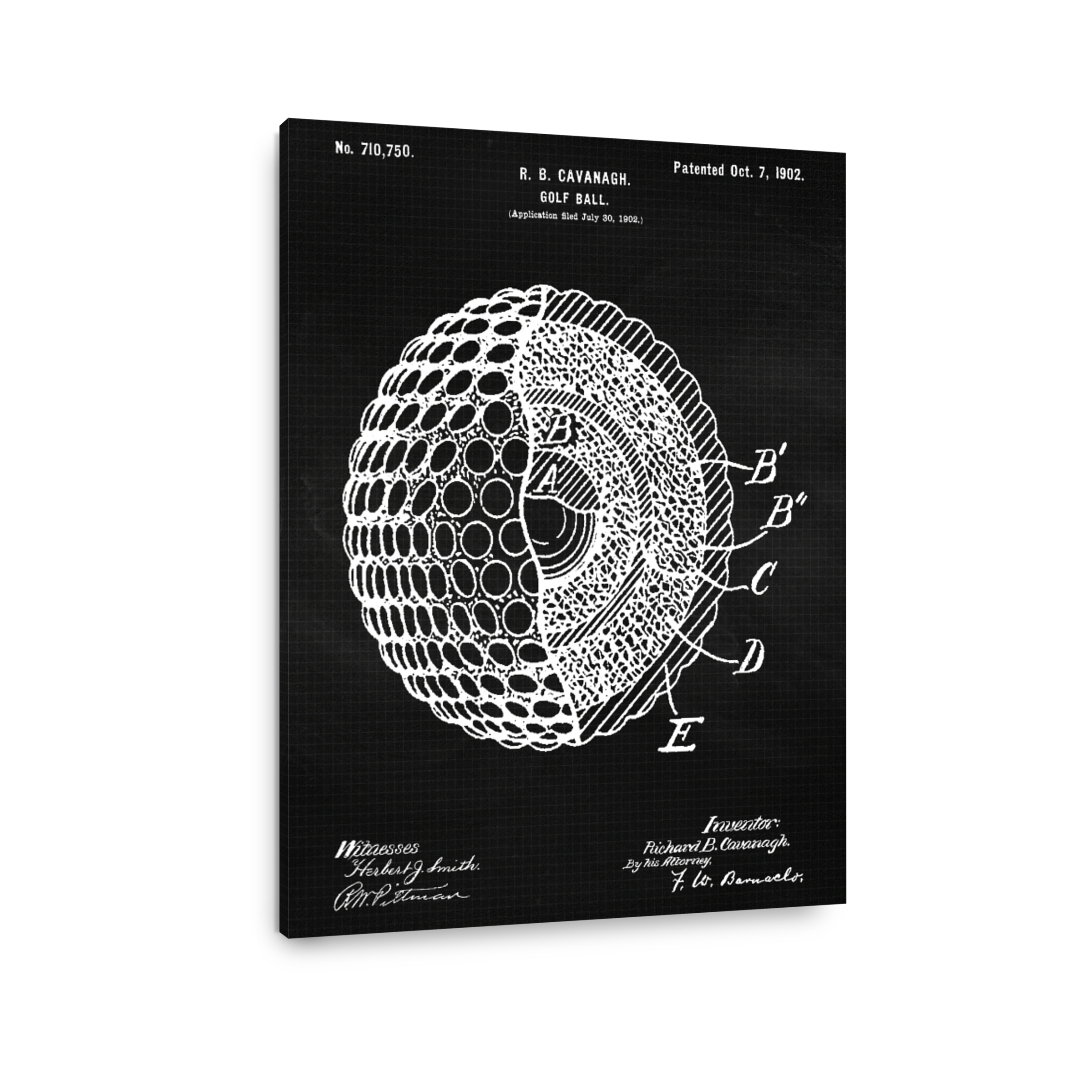 Golf Ball Patent Drawing