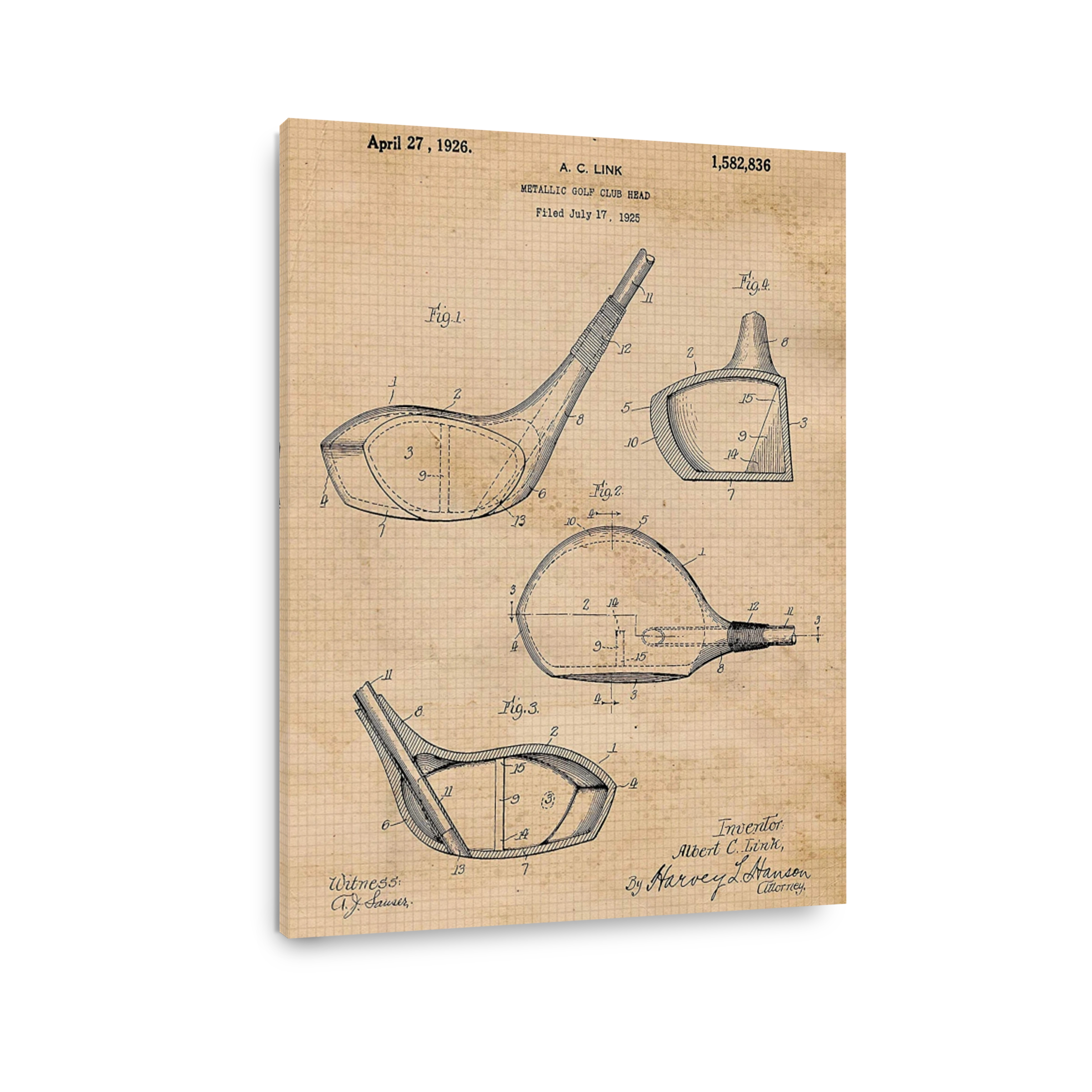Golf Club Head Patent Drawing