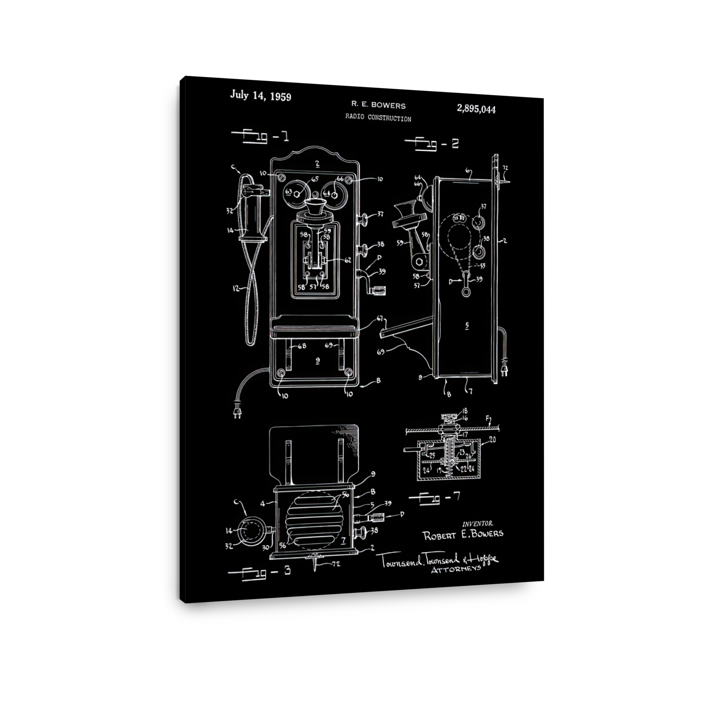 Radio Construction Patent Blueprint