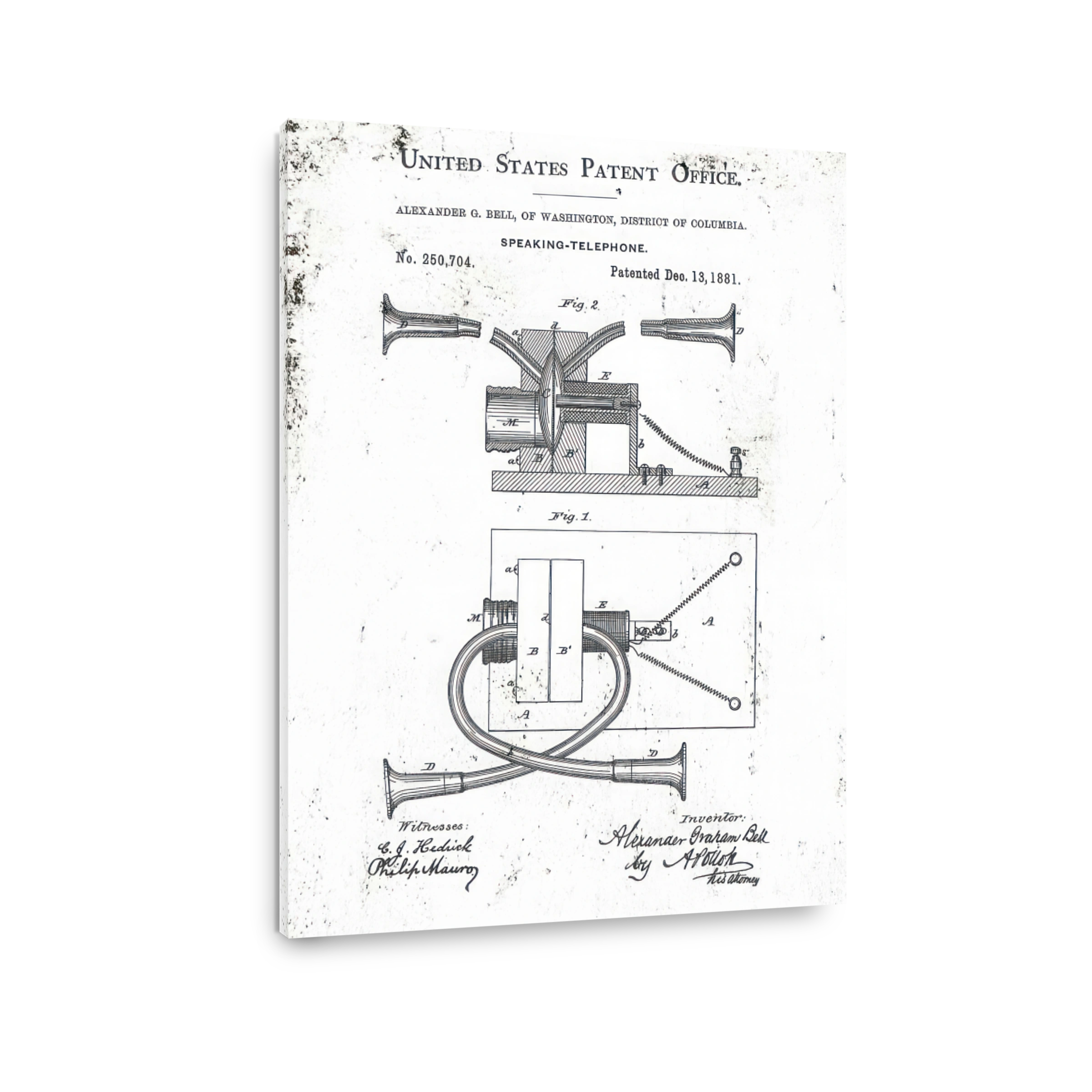 Alexander Graham Bell Speaking Telephone Patent