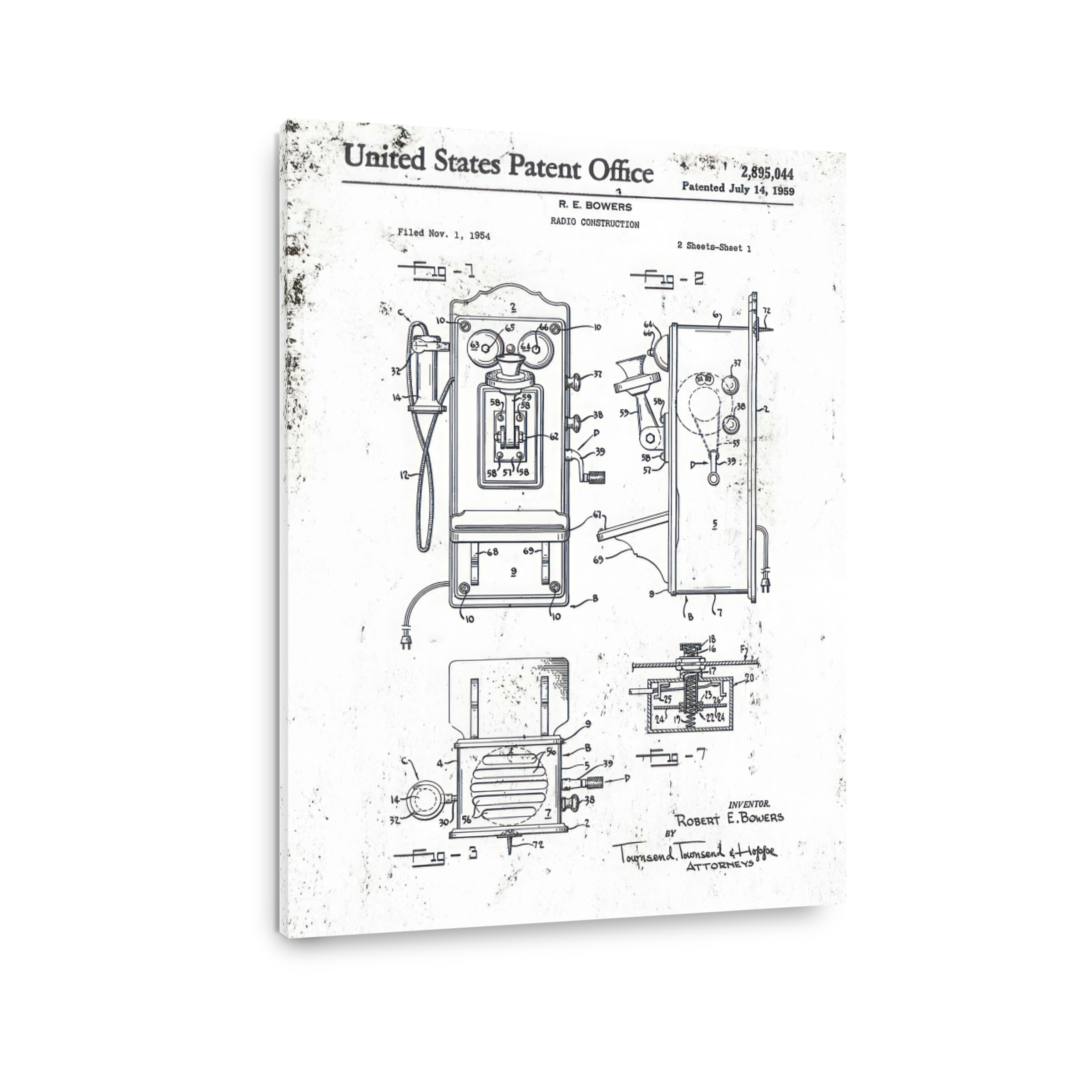 Radio Construction Patent Blueprint