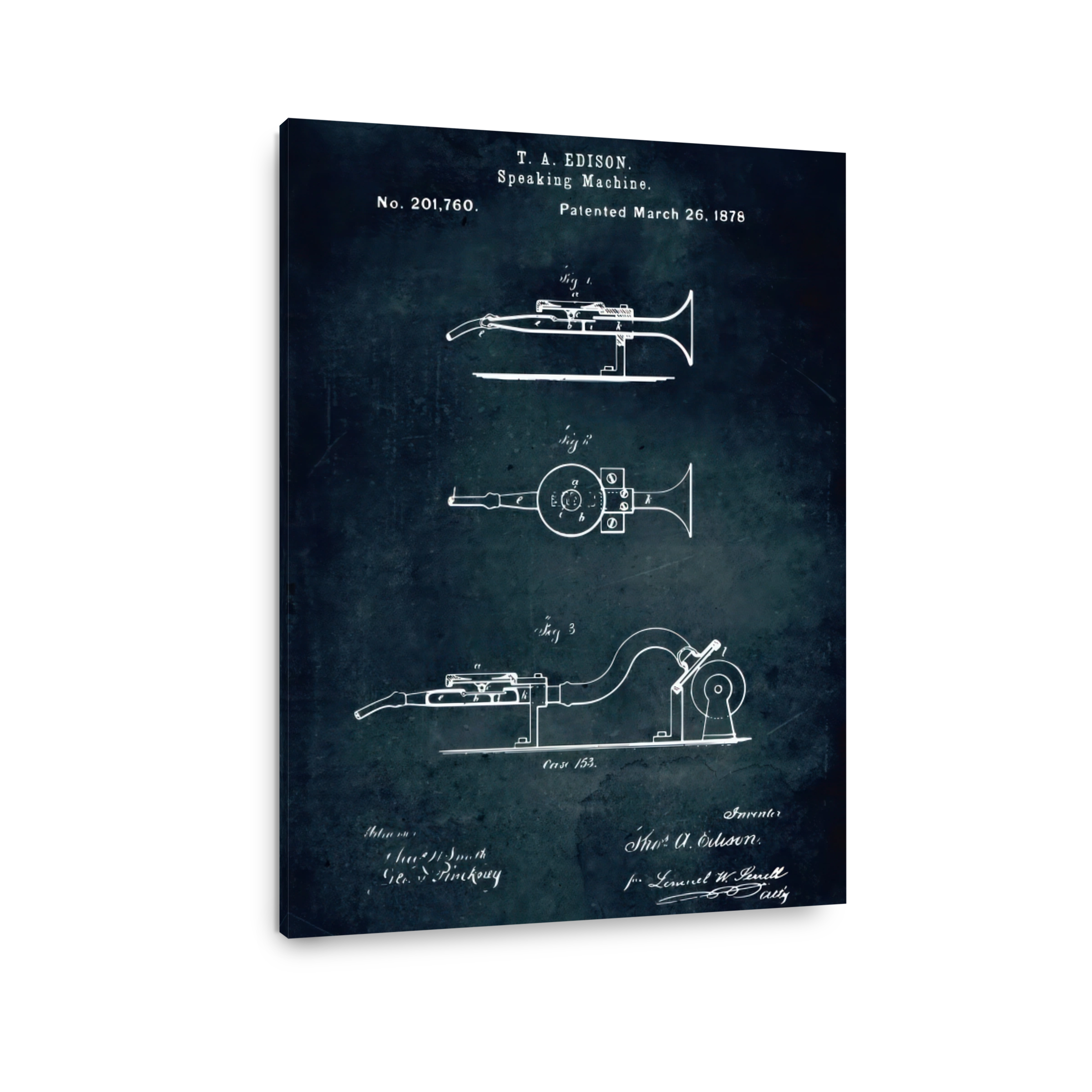 T. A. Edison Speaking Machine Patent