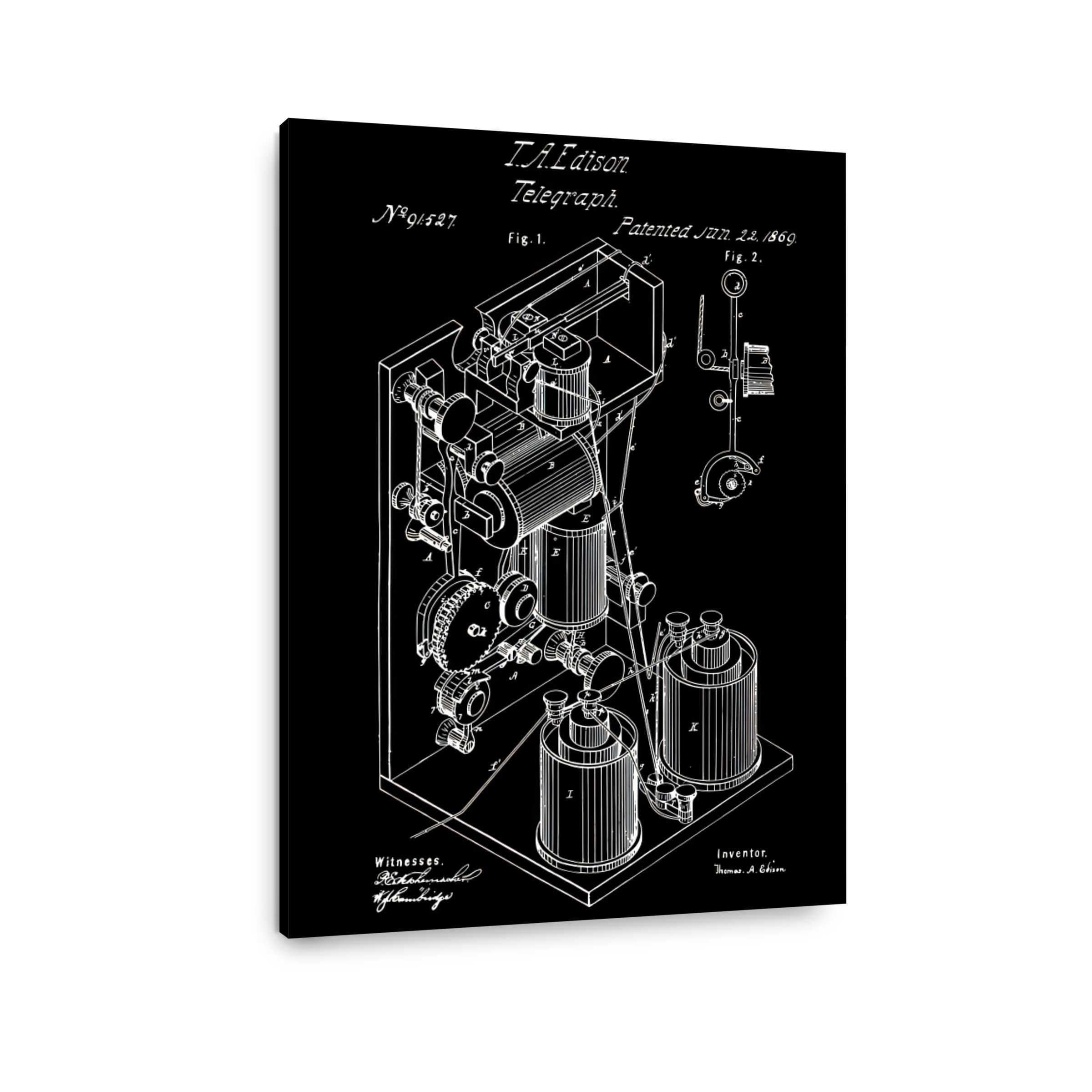 Edison Telegraph Machine Blueprint