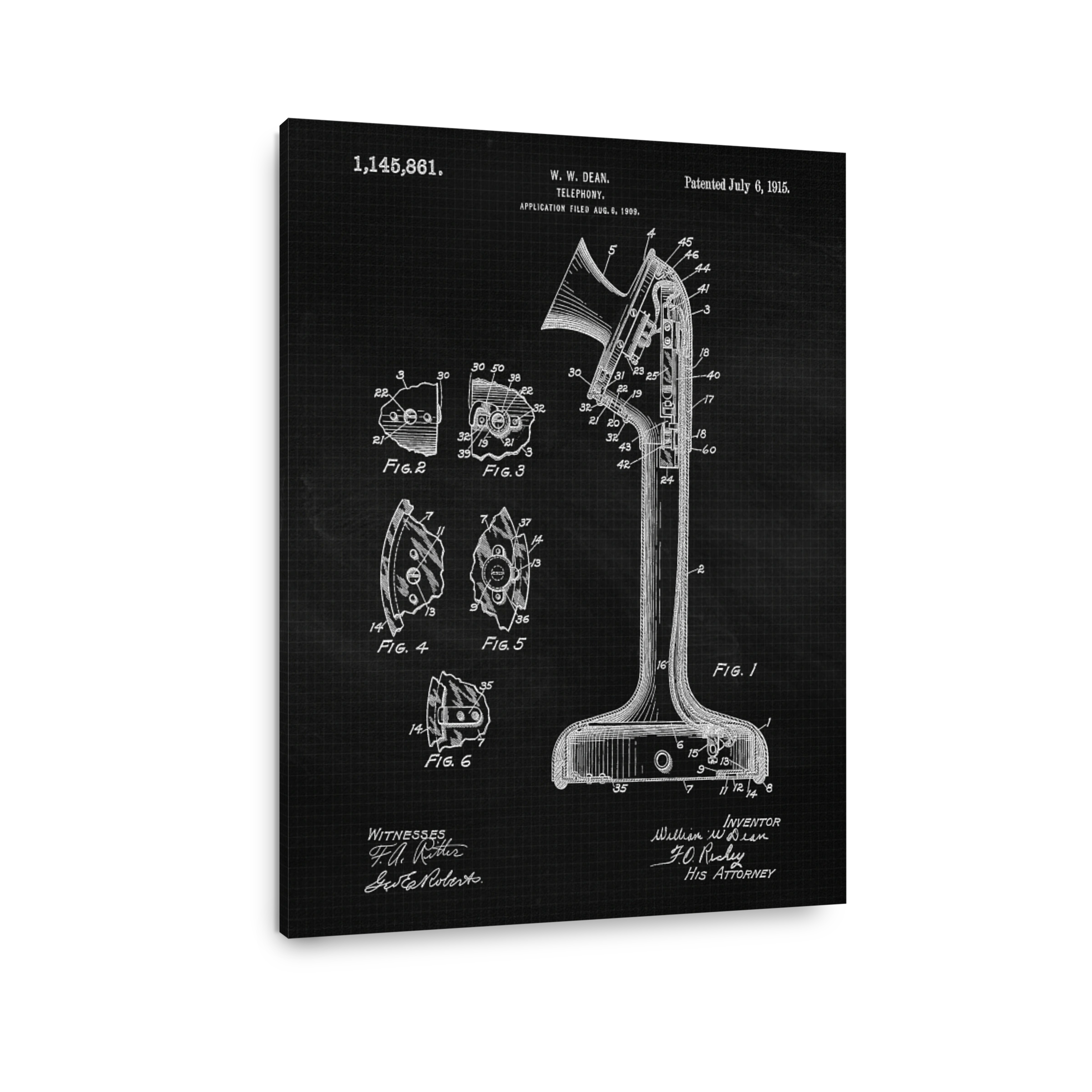 Vintage Telephony Patent Blueprint