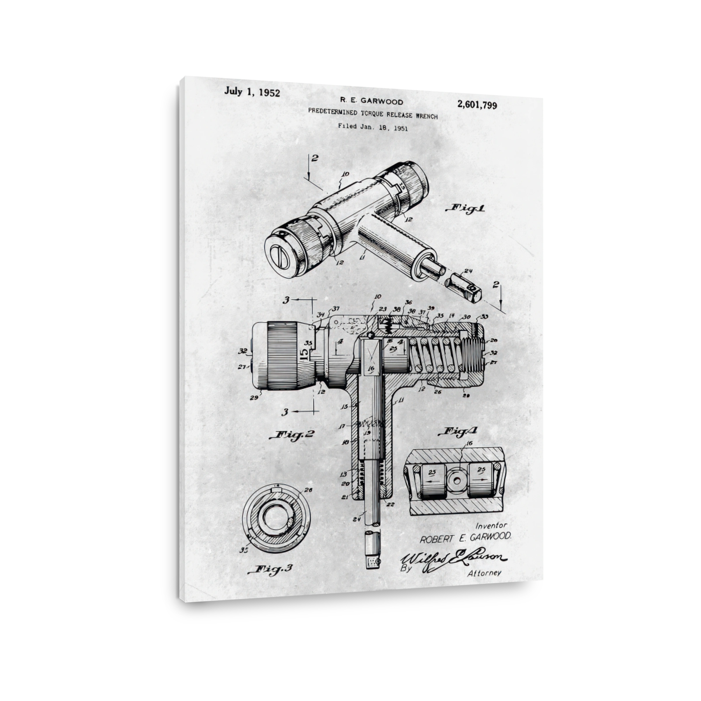 Predetermined Torque Release Wrench Blueprint