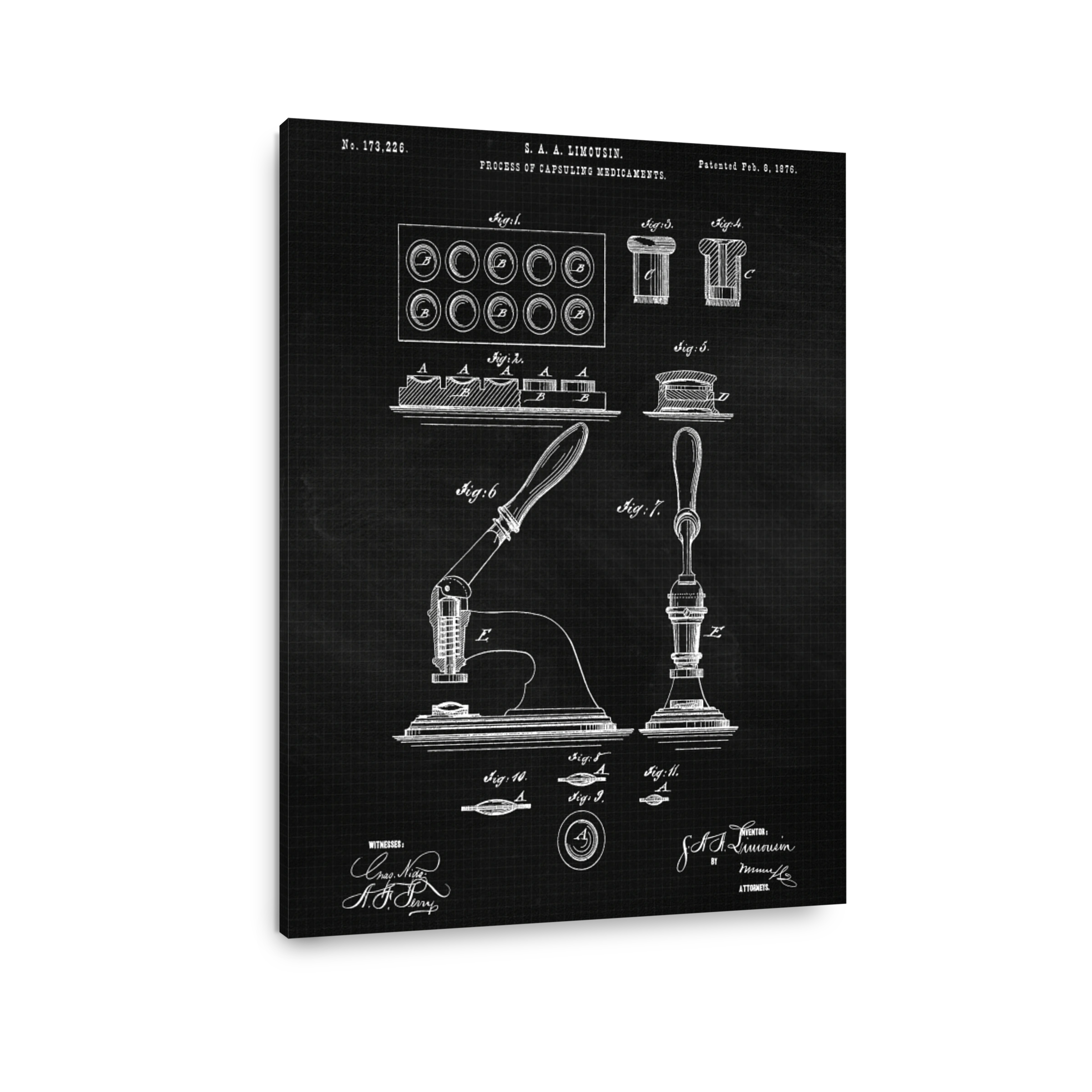 Victorian Medicament Capsule Machine Blueprint