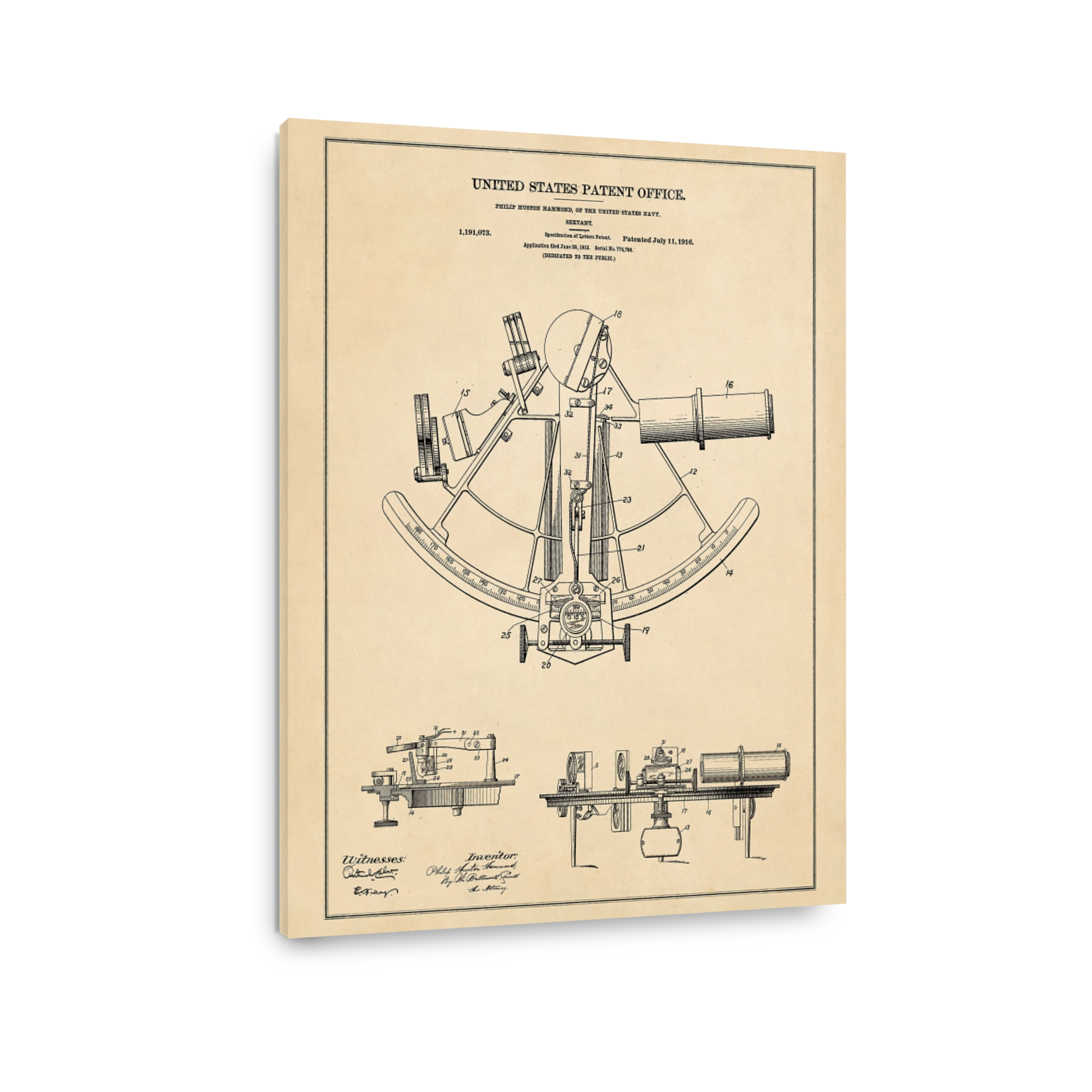 Sextant Patent Drawing