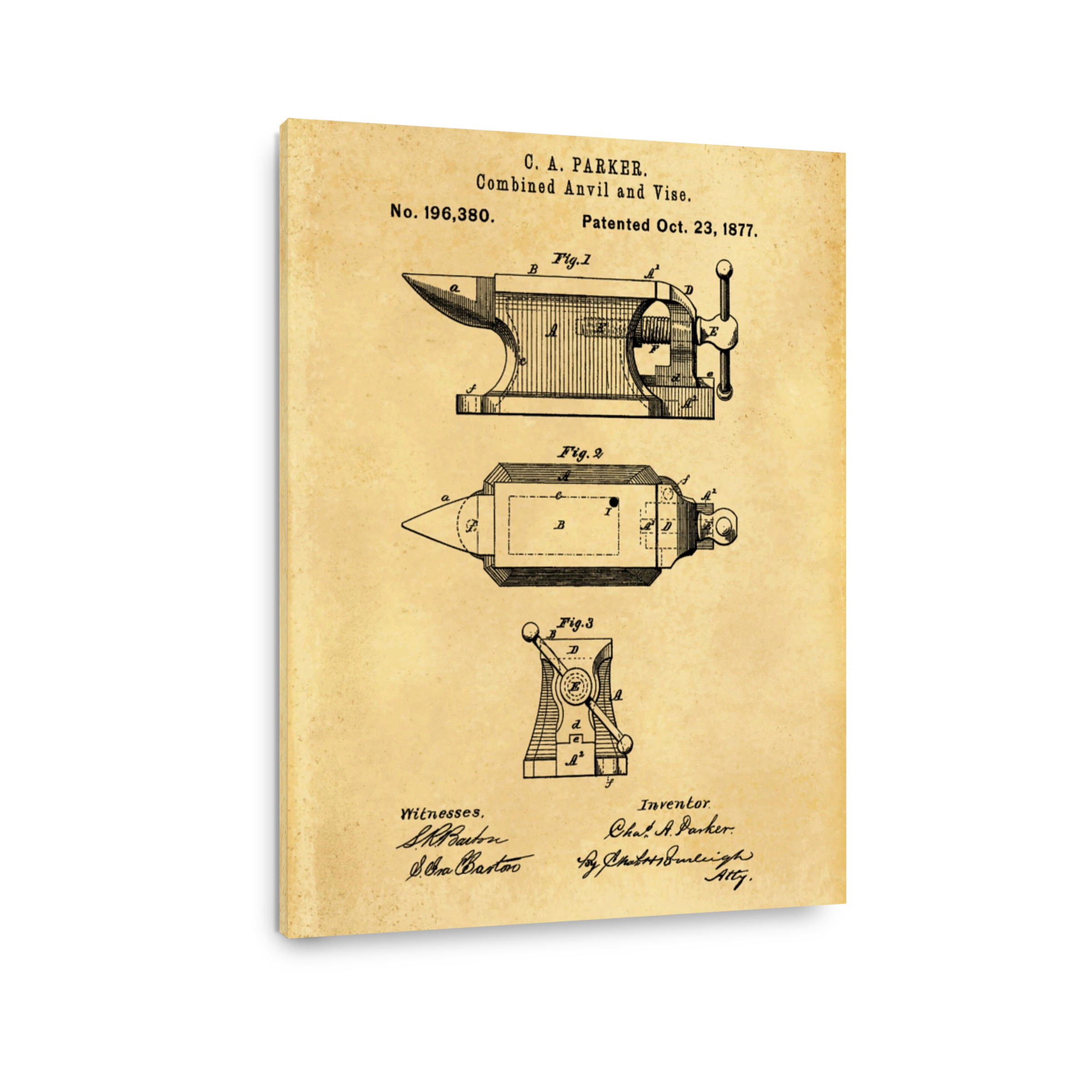 Vintage Anvil and Vise Blueprint