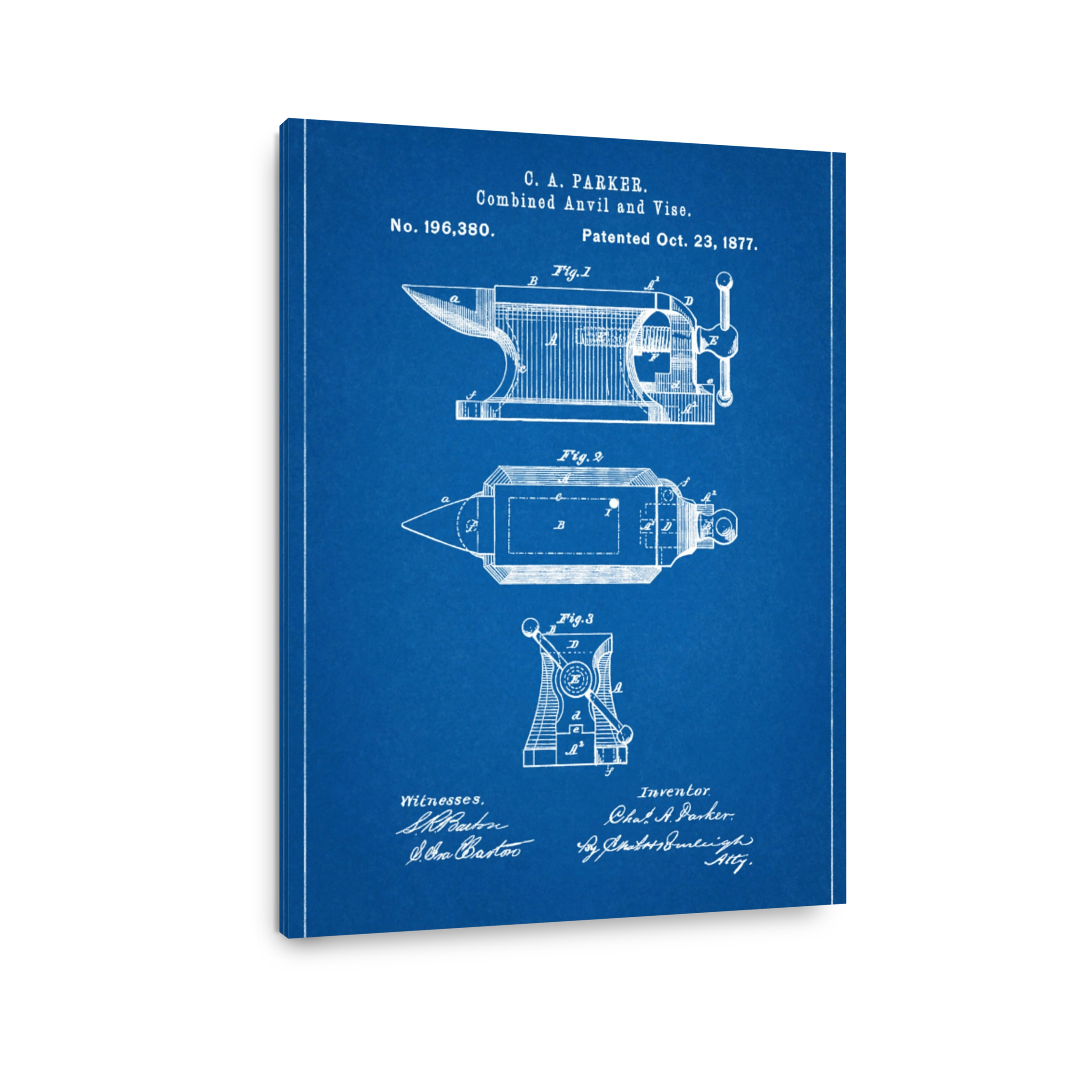 C. A. Parker Combined Anvil and Vise Blueprint