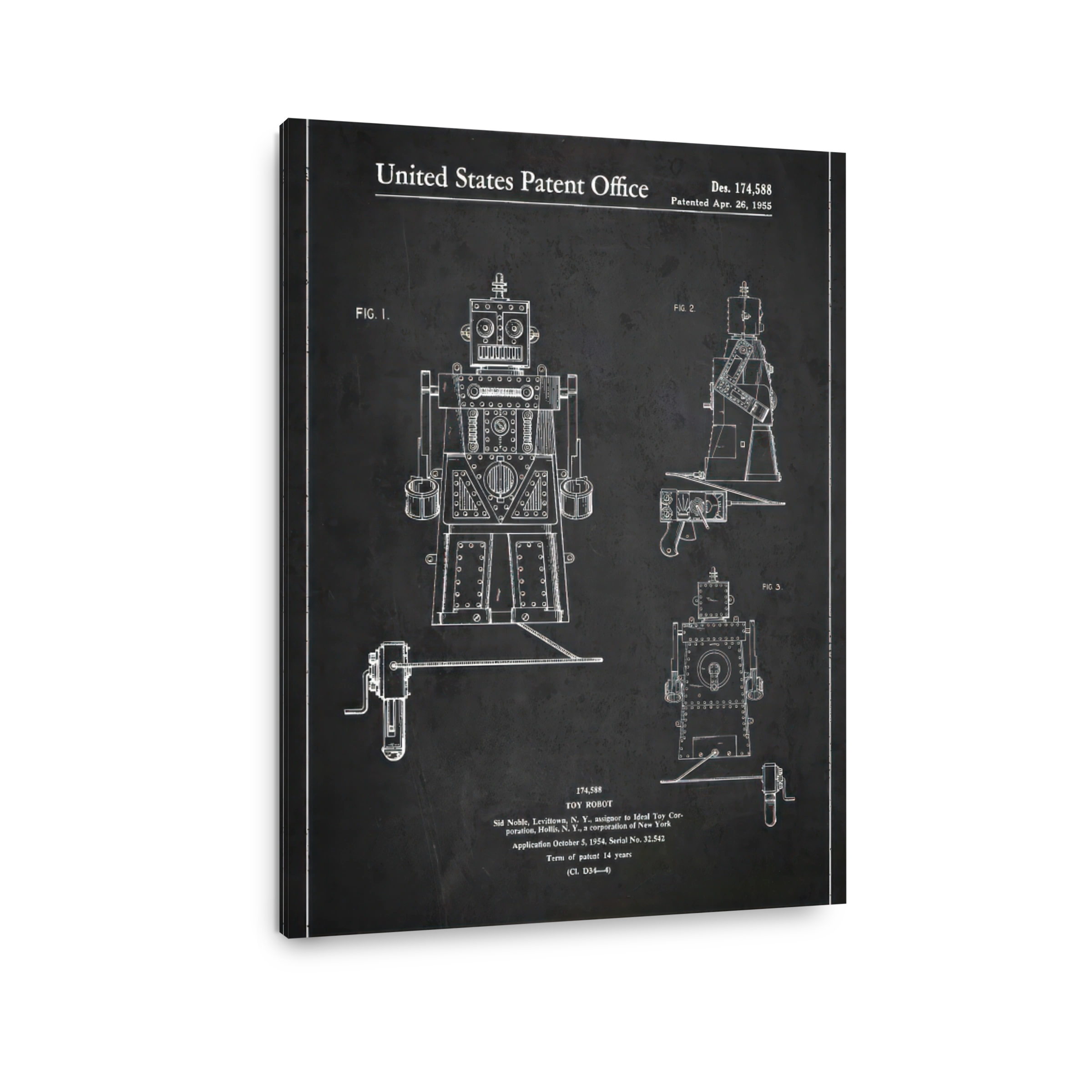 Vintage Toy Robot Patent Blueprint