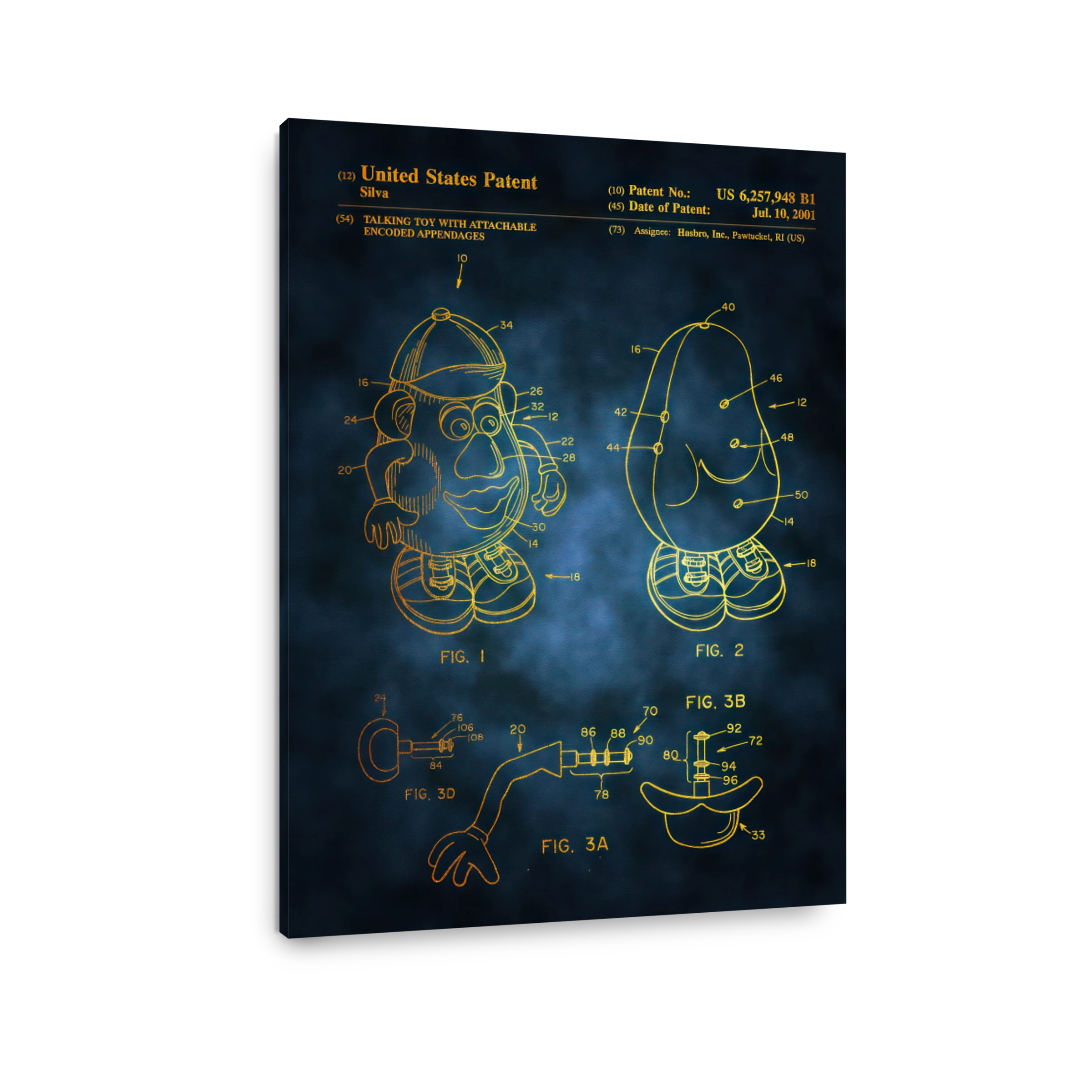 Mr Potato Head Patent Blueprint Art