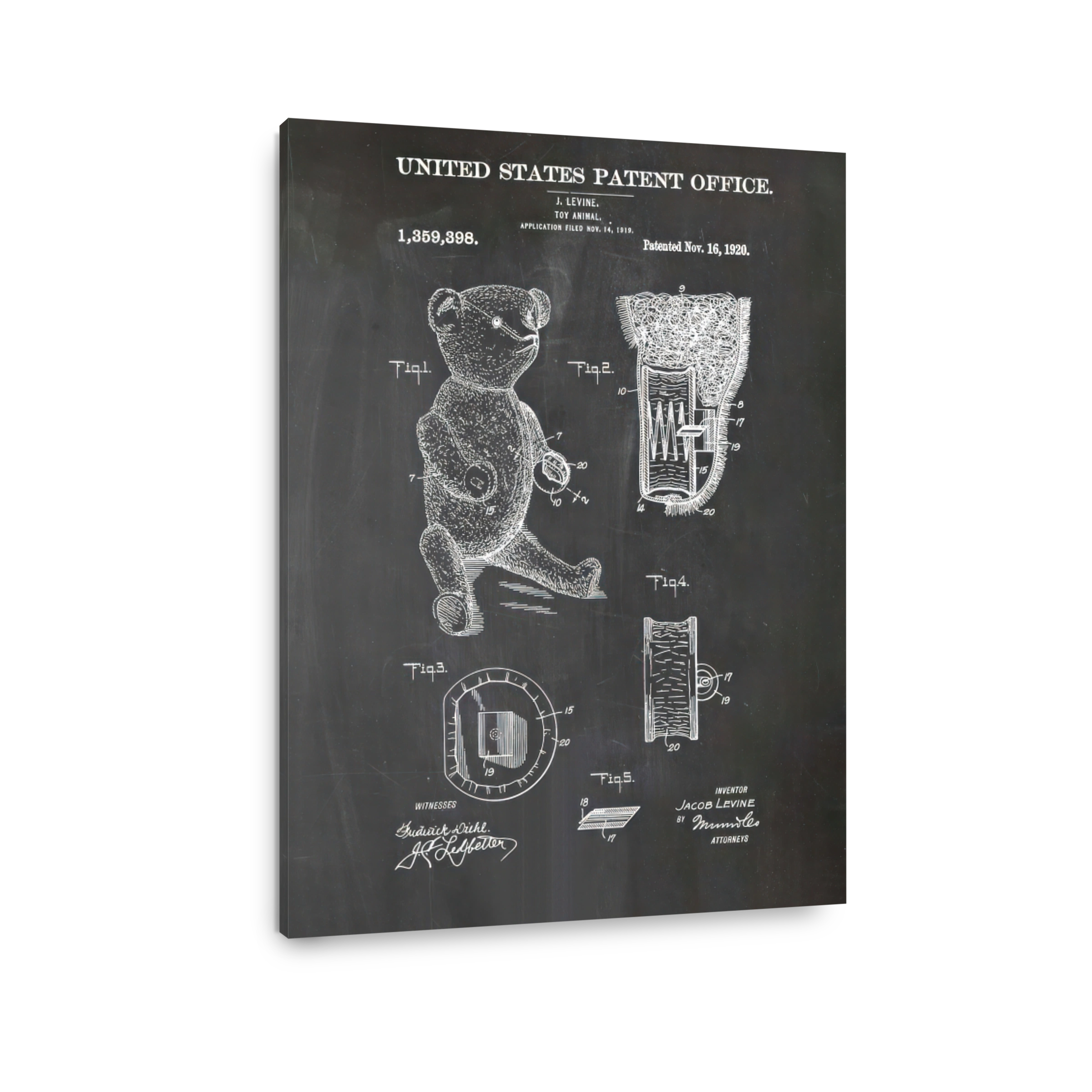 Toy Animal Patent Blueprint