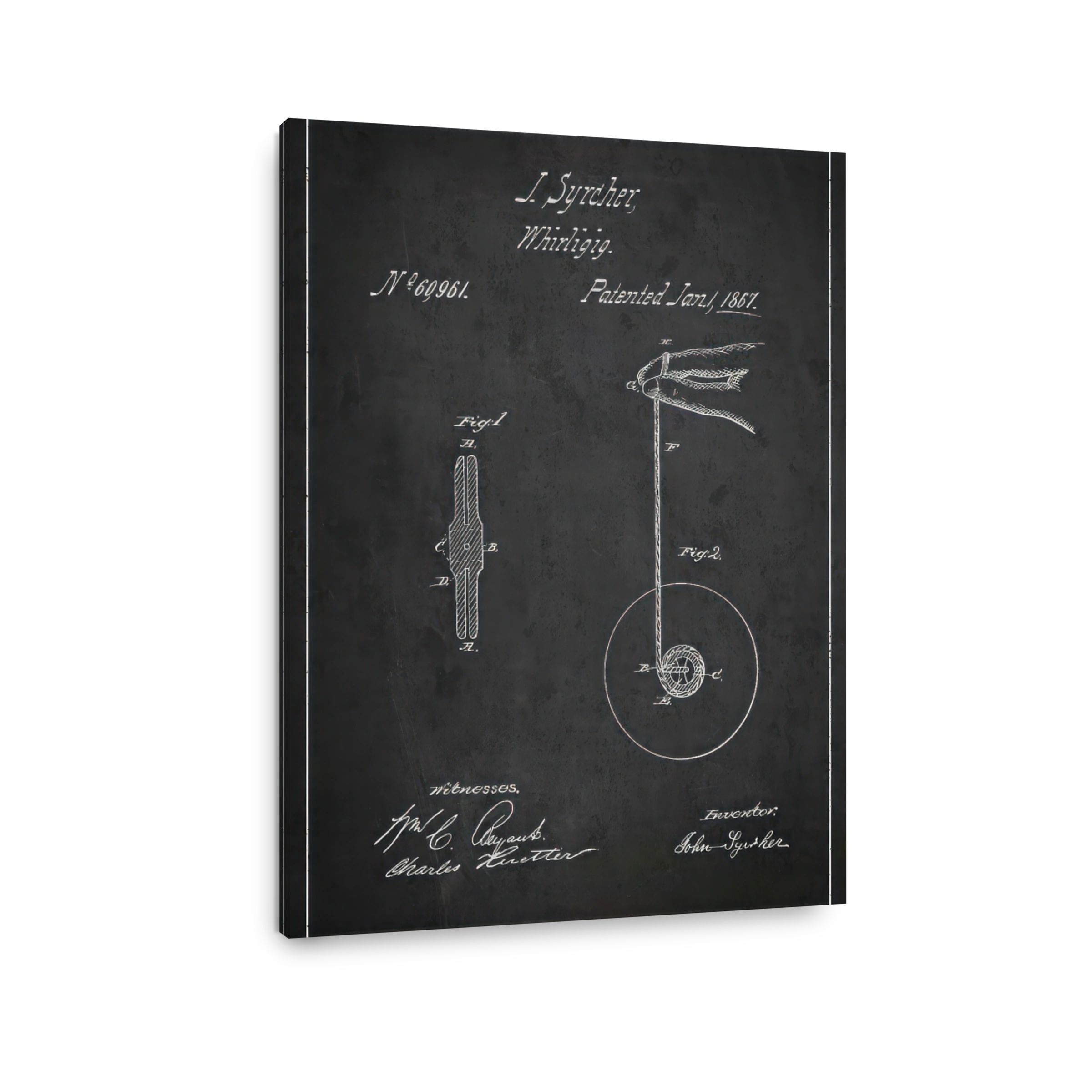 Vintage Whirligig Patent Blueprint