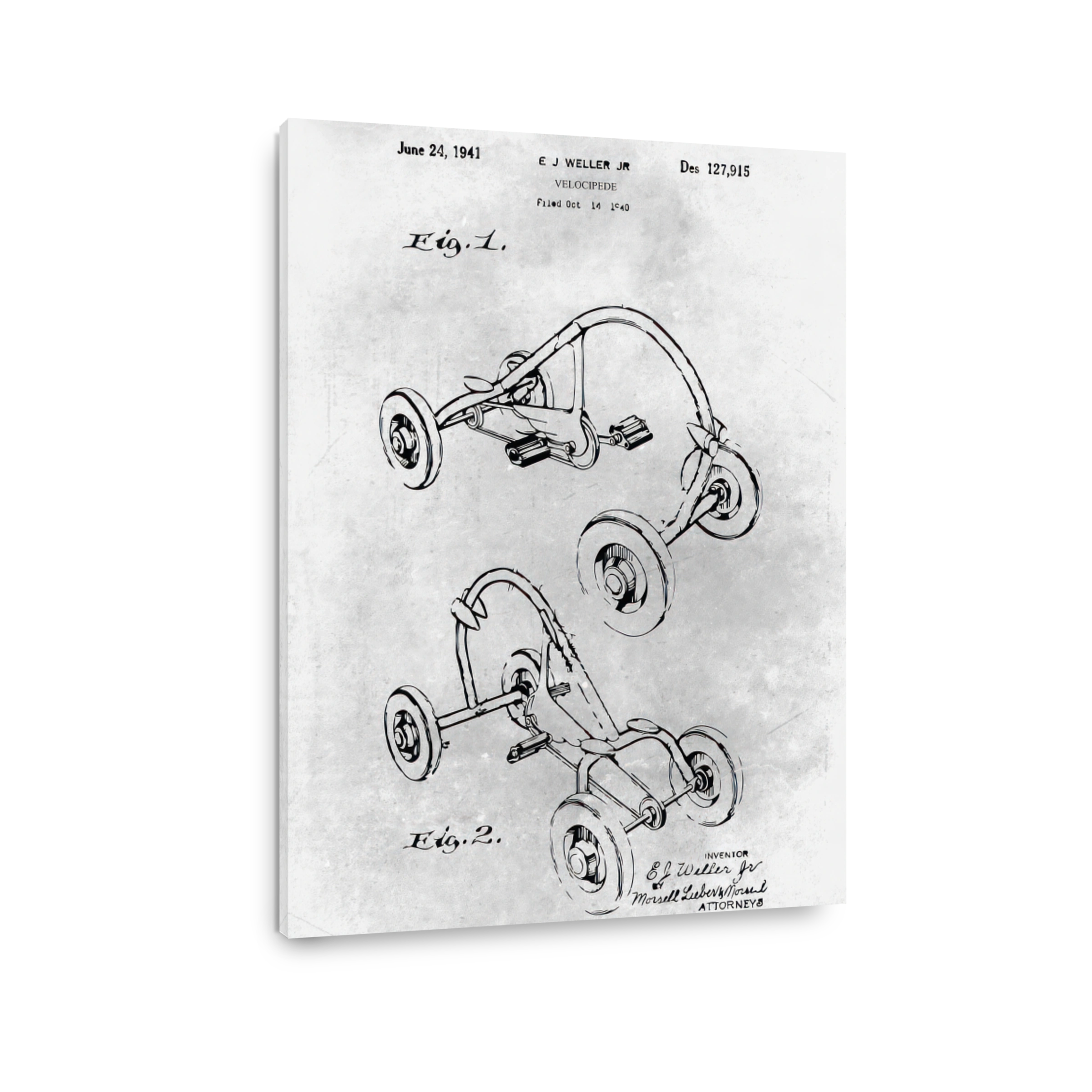 Vintage Velocipede Patent Art