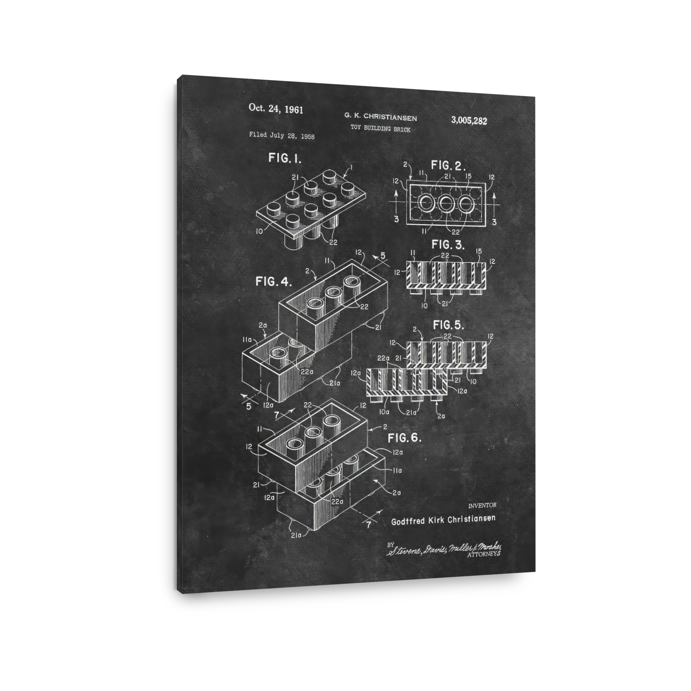 Toy Building Brick Patent Art