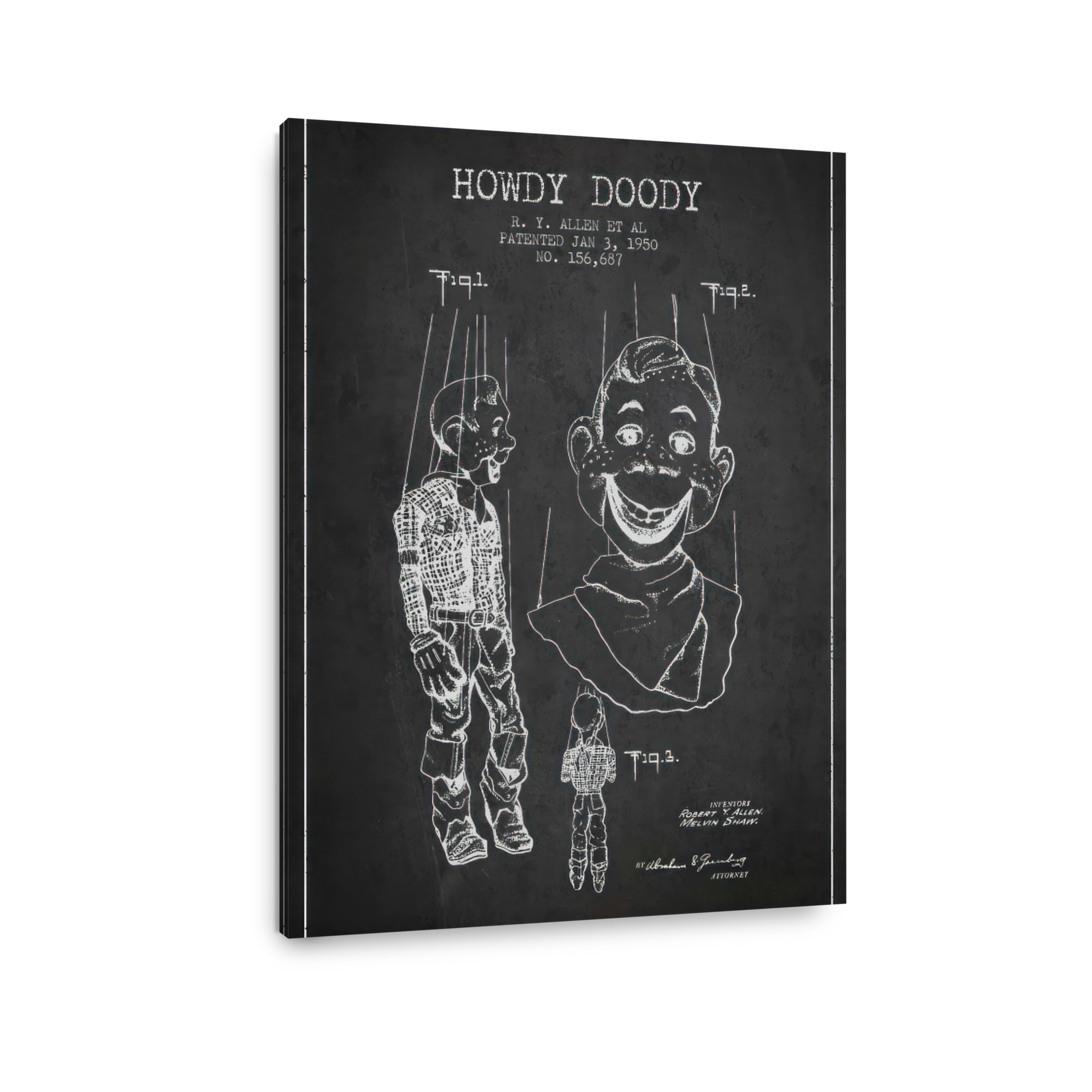 Howdy Doody Puppet Blueprint Art
