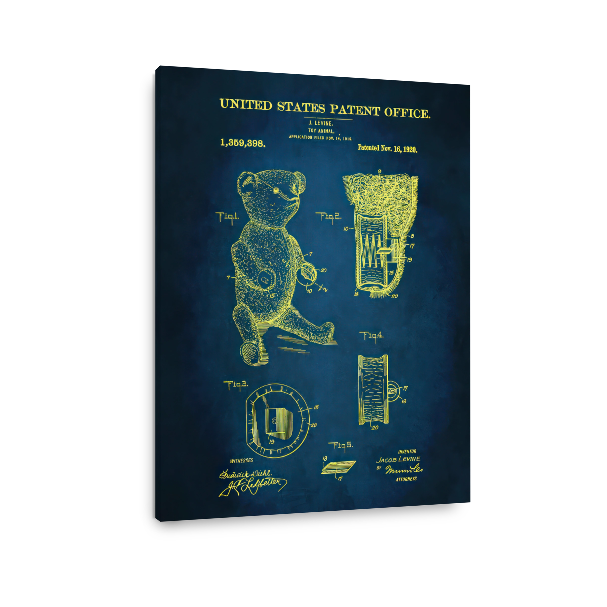 Vintage Teddy Bear Patent Drawing