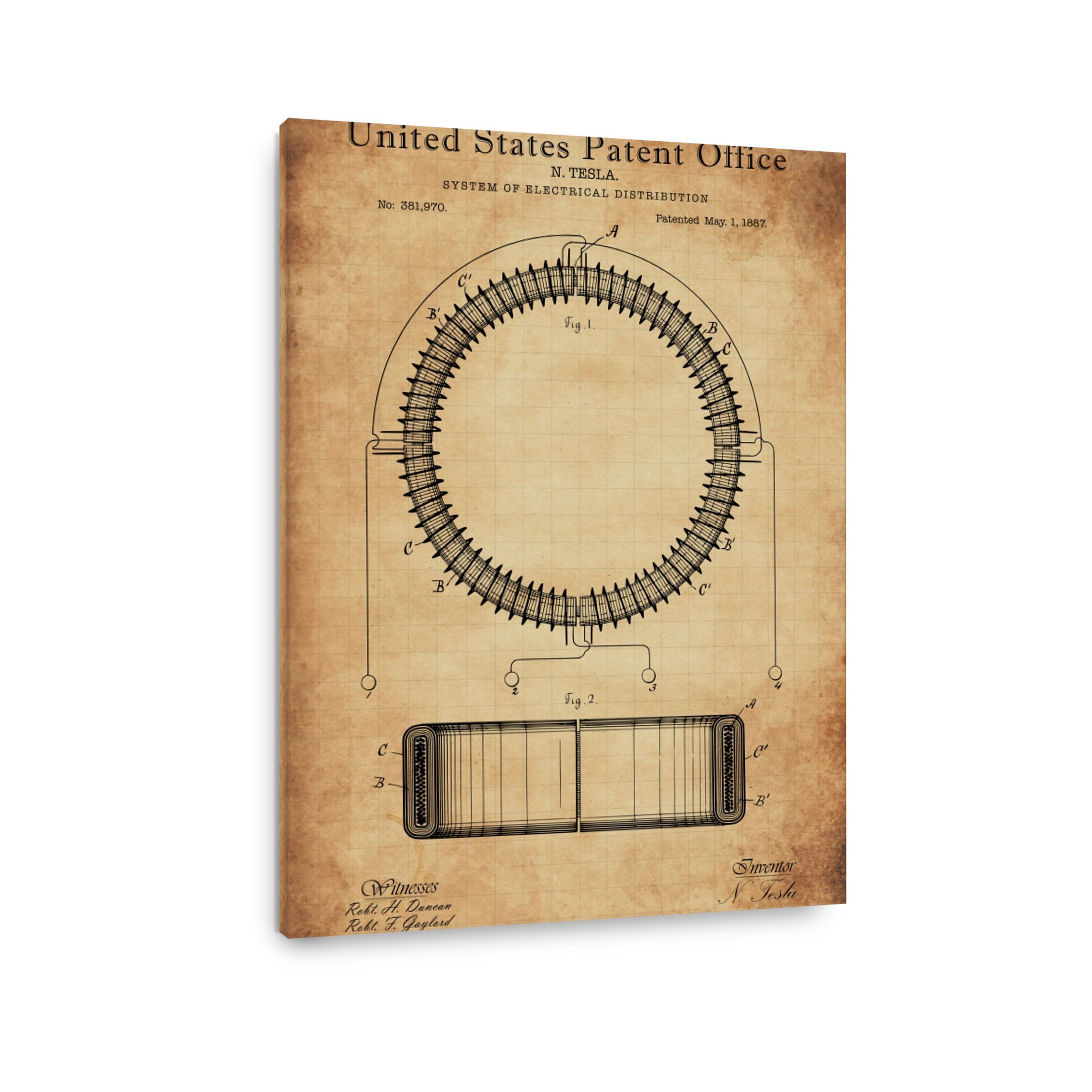 Nikola Tesla Electrical Distribution Patent
