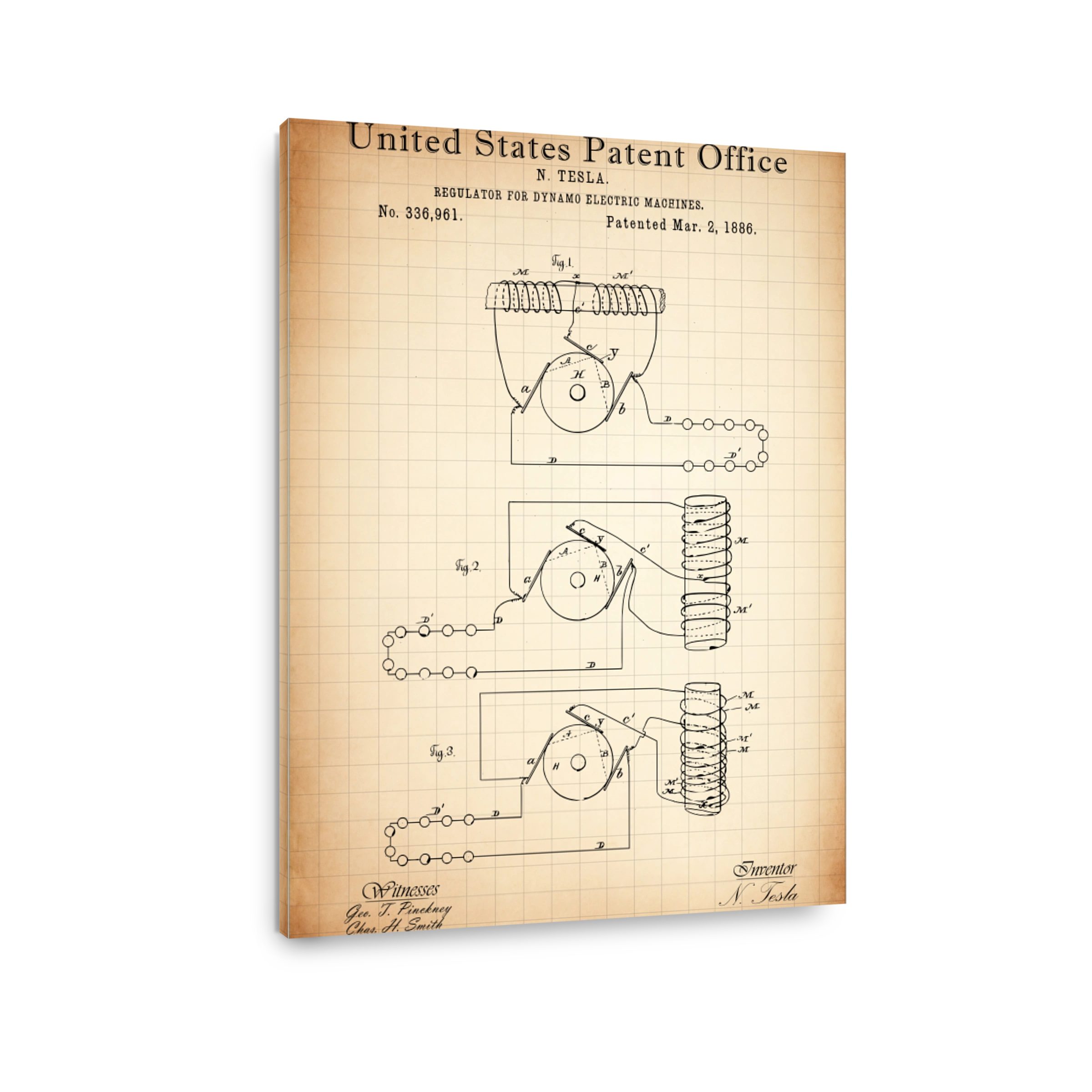 Nikola Tesla Dynamo Regulator Patent