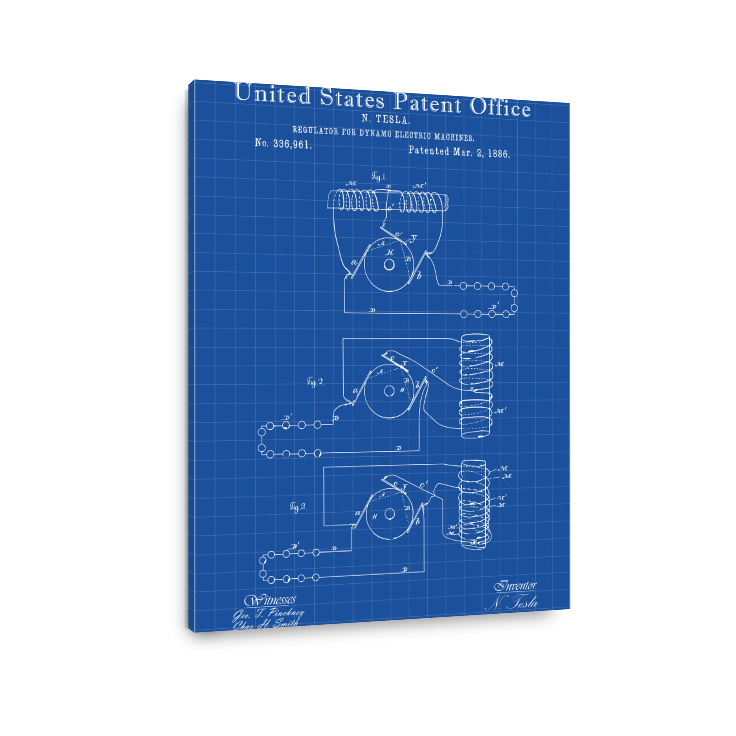 Tesla Dynamo Regulator Patent Drawing