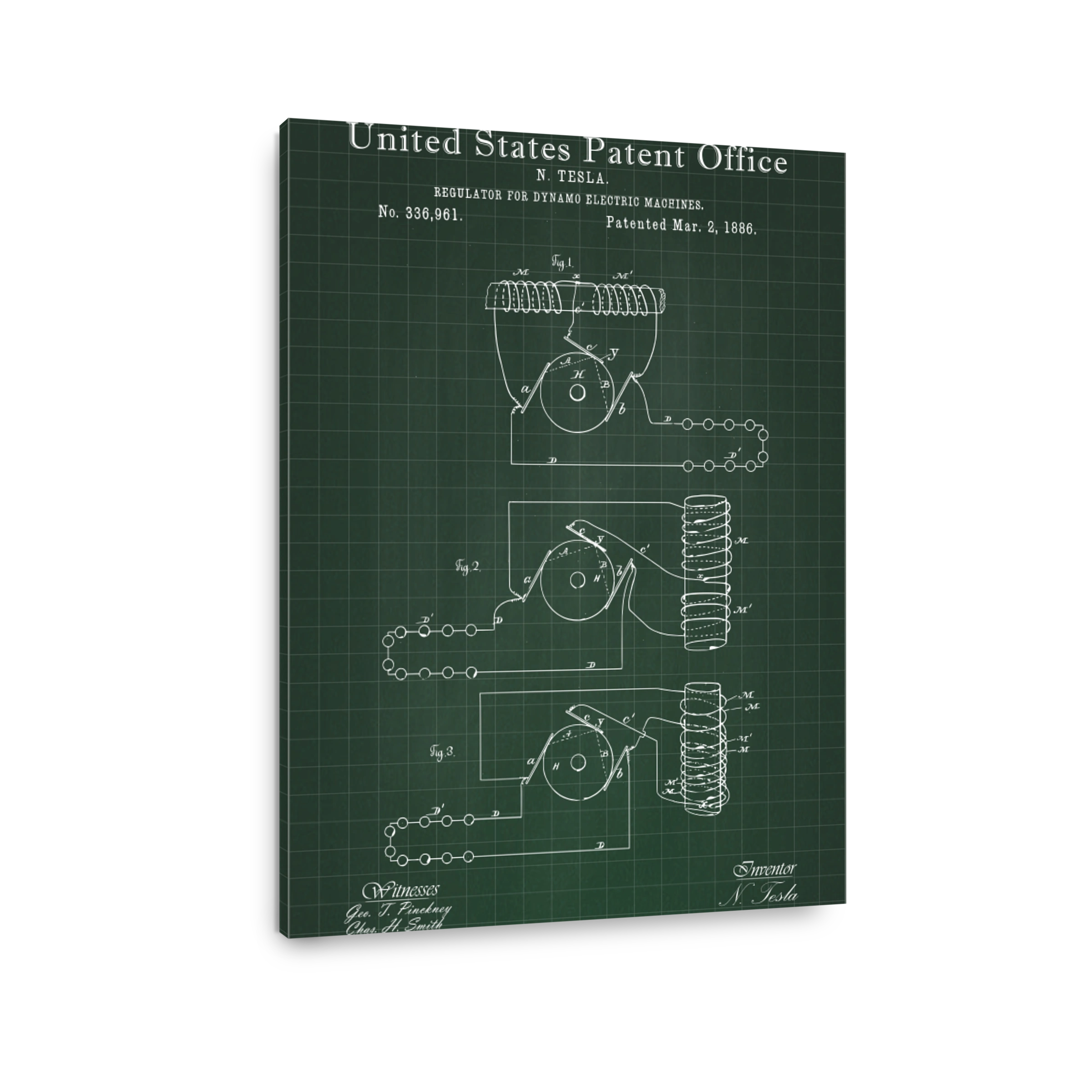 Tesla Dynamo Regulator Patent Blueprint