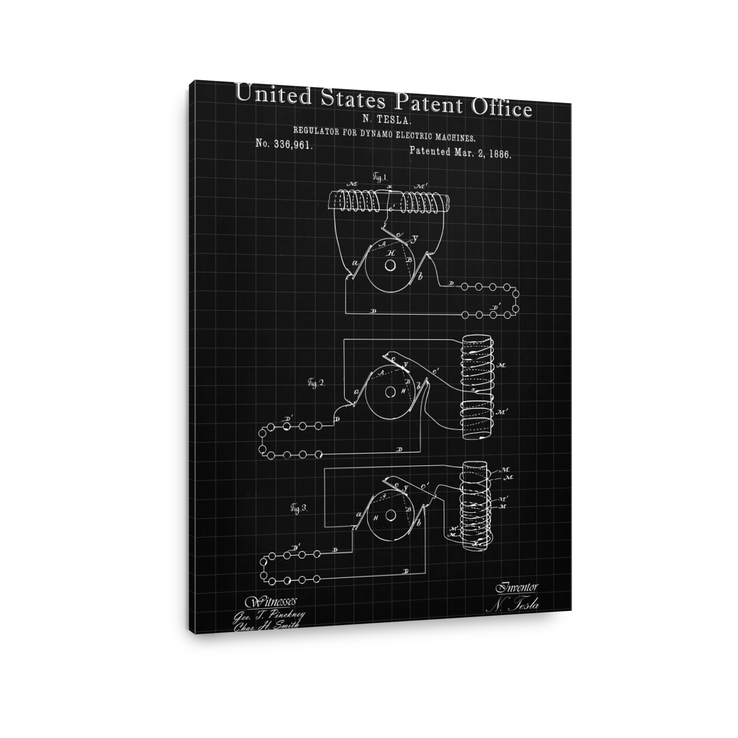 Tesla Dynamo Regulator Patent Blueprint