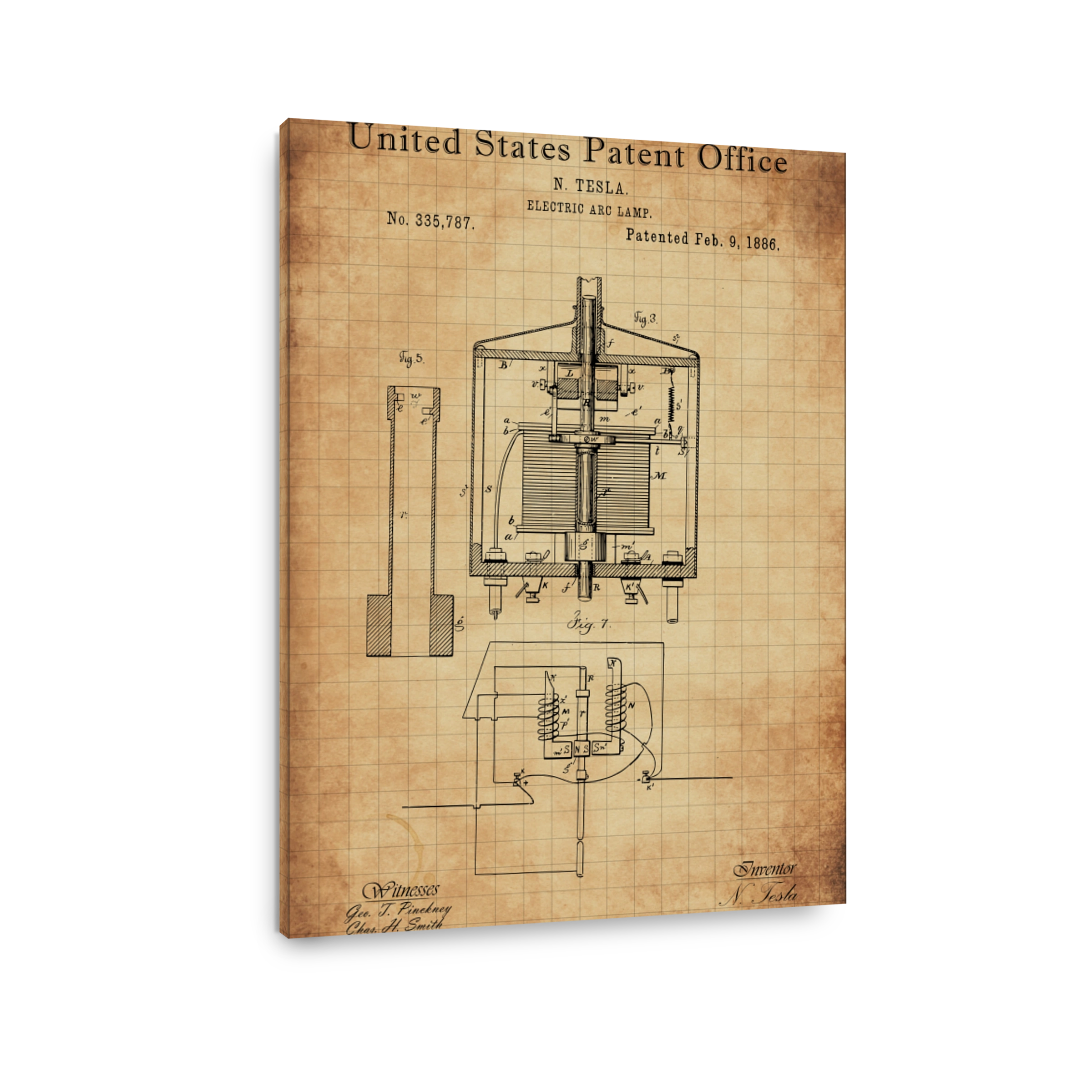 Tesla Electric Arc Lamp Patent Art