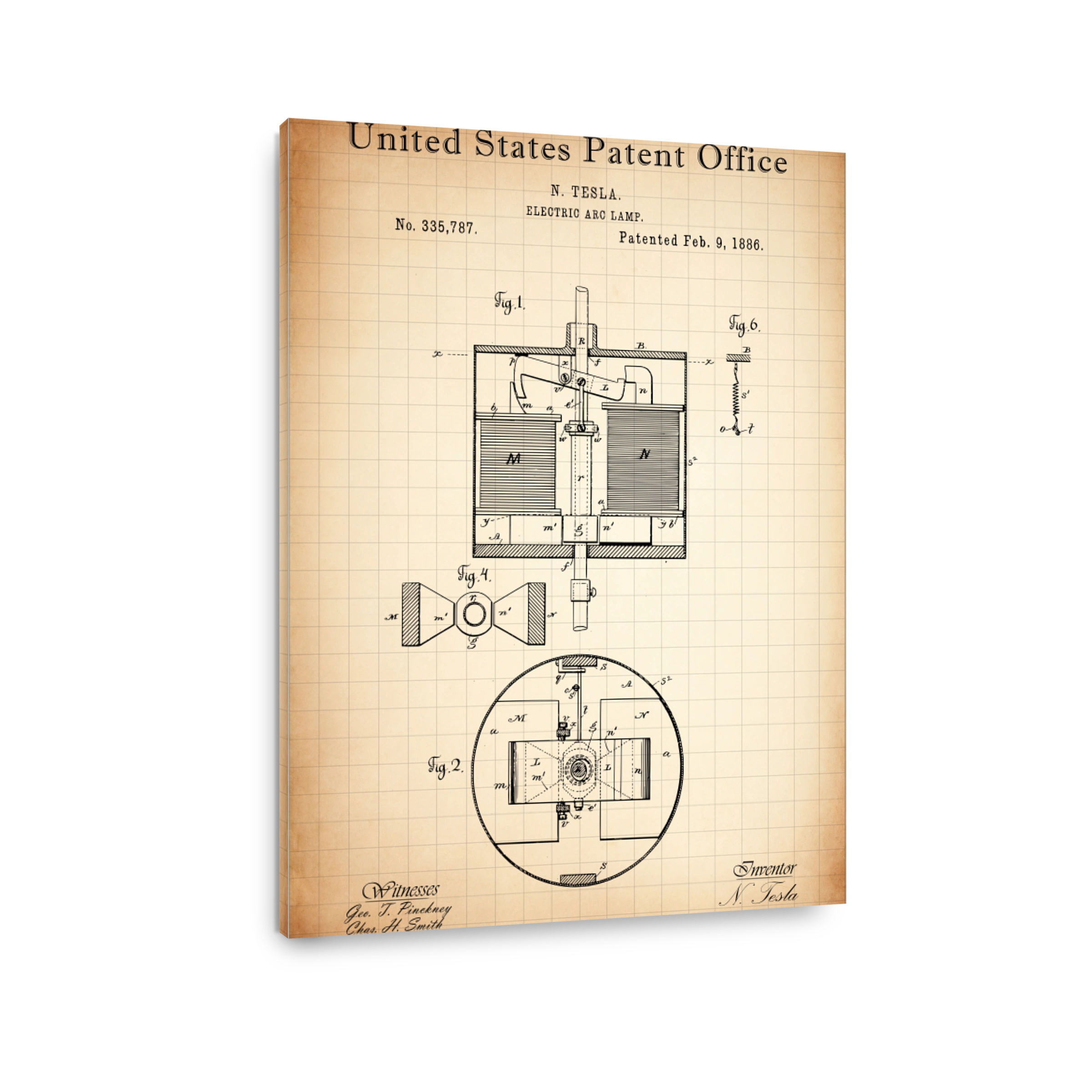 Nikola Tesla Electric Arc Lamp Patent