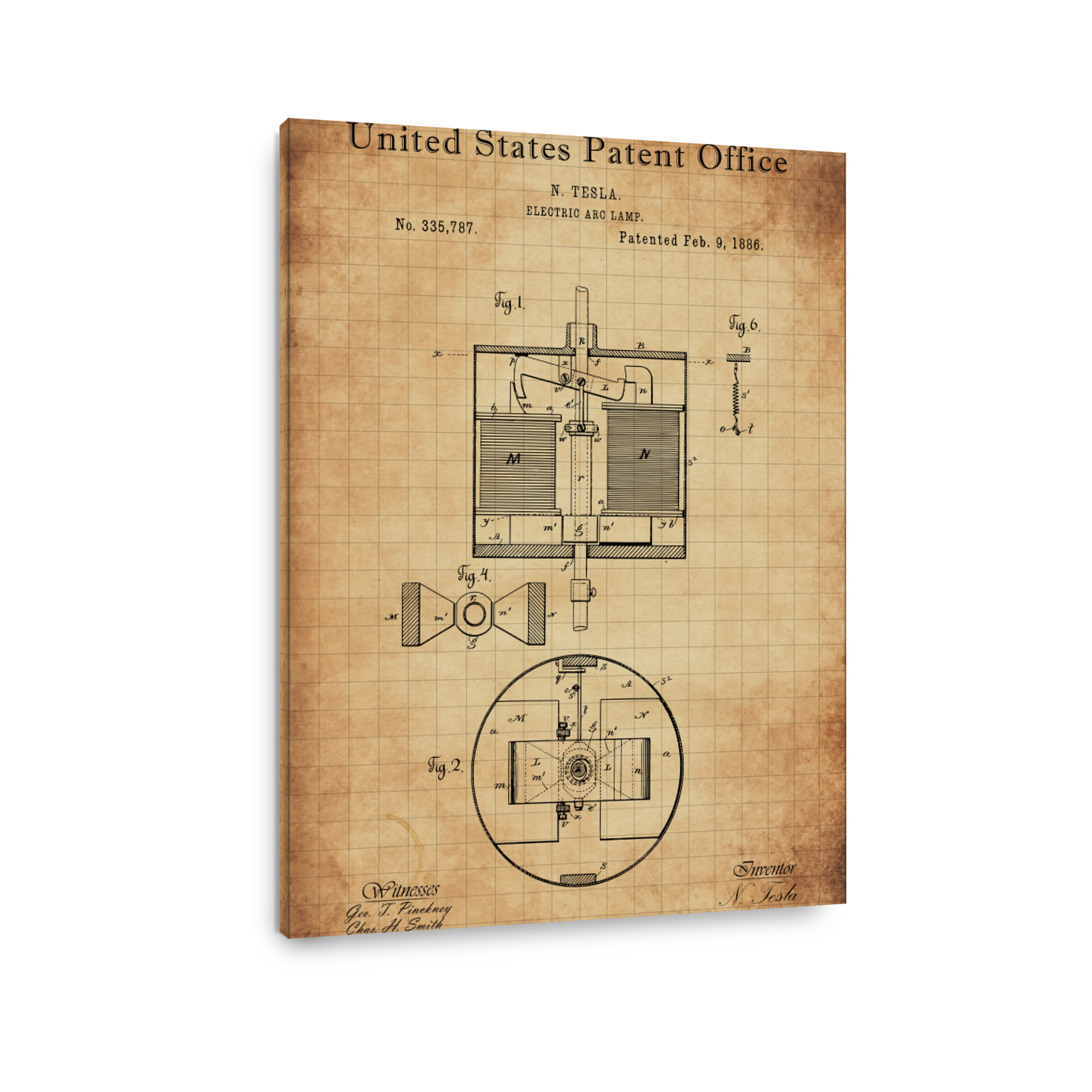 Nikola Tesla Electric Arc Lamp Patent