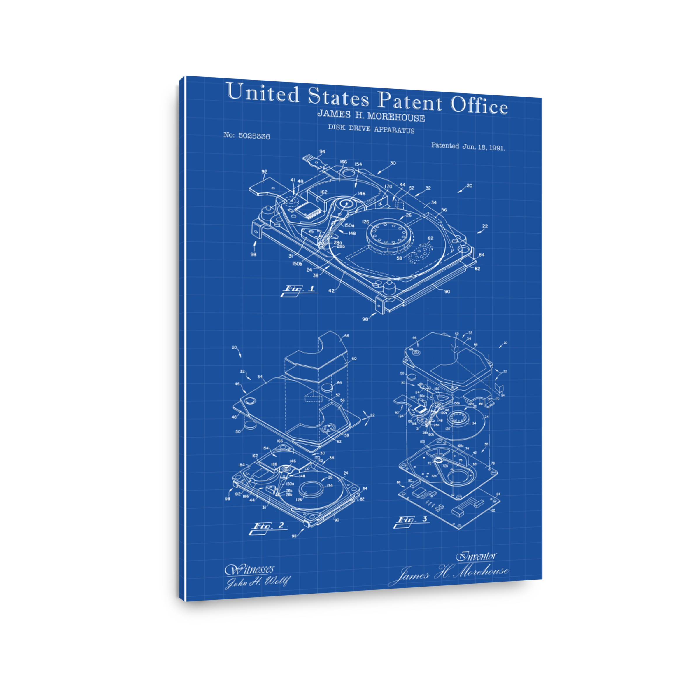 United States Patent Office Disk Drive Blueprint