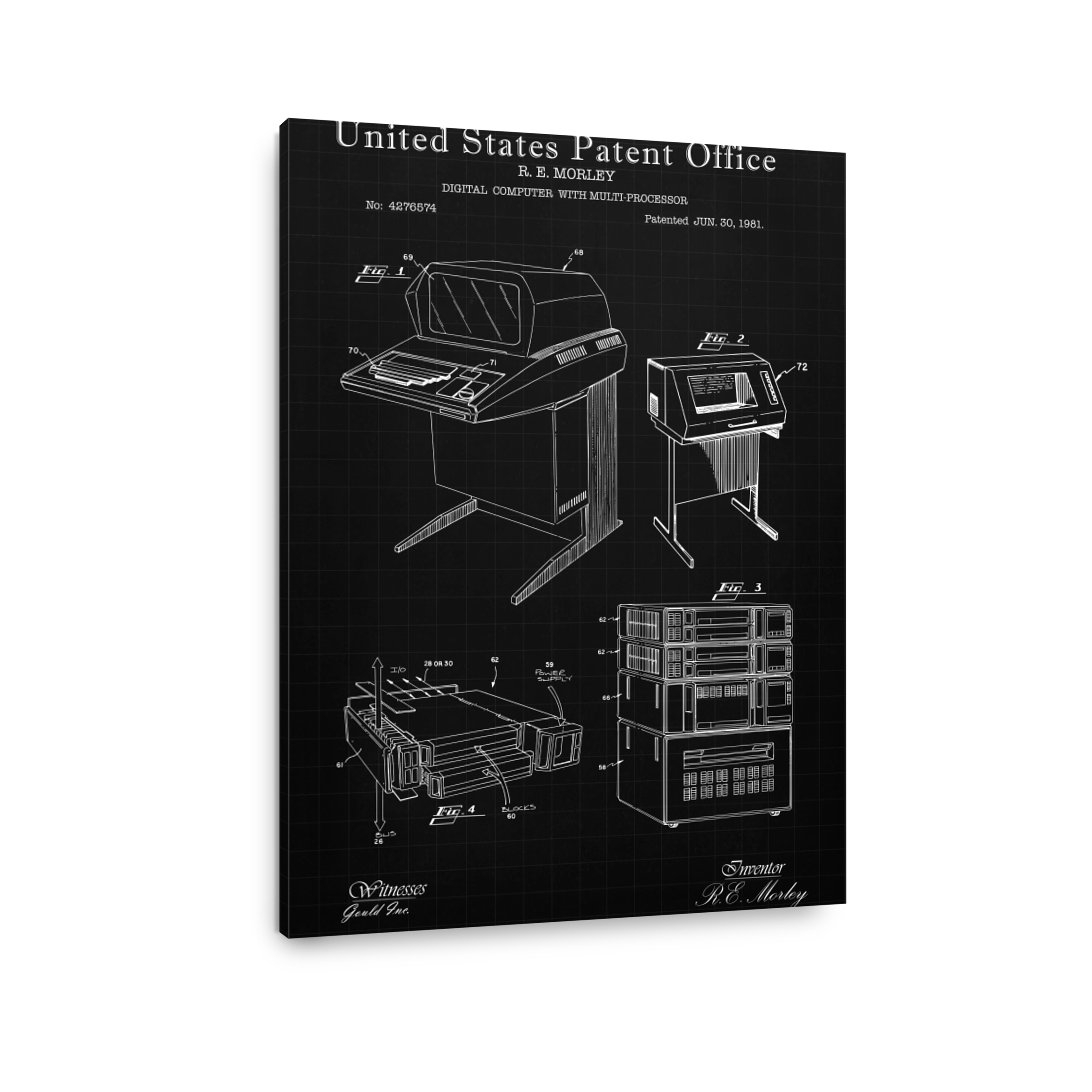 United States Patent Office Digital Computer Blueprint