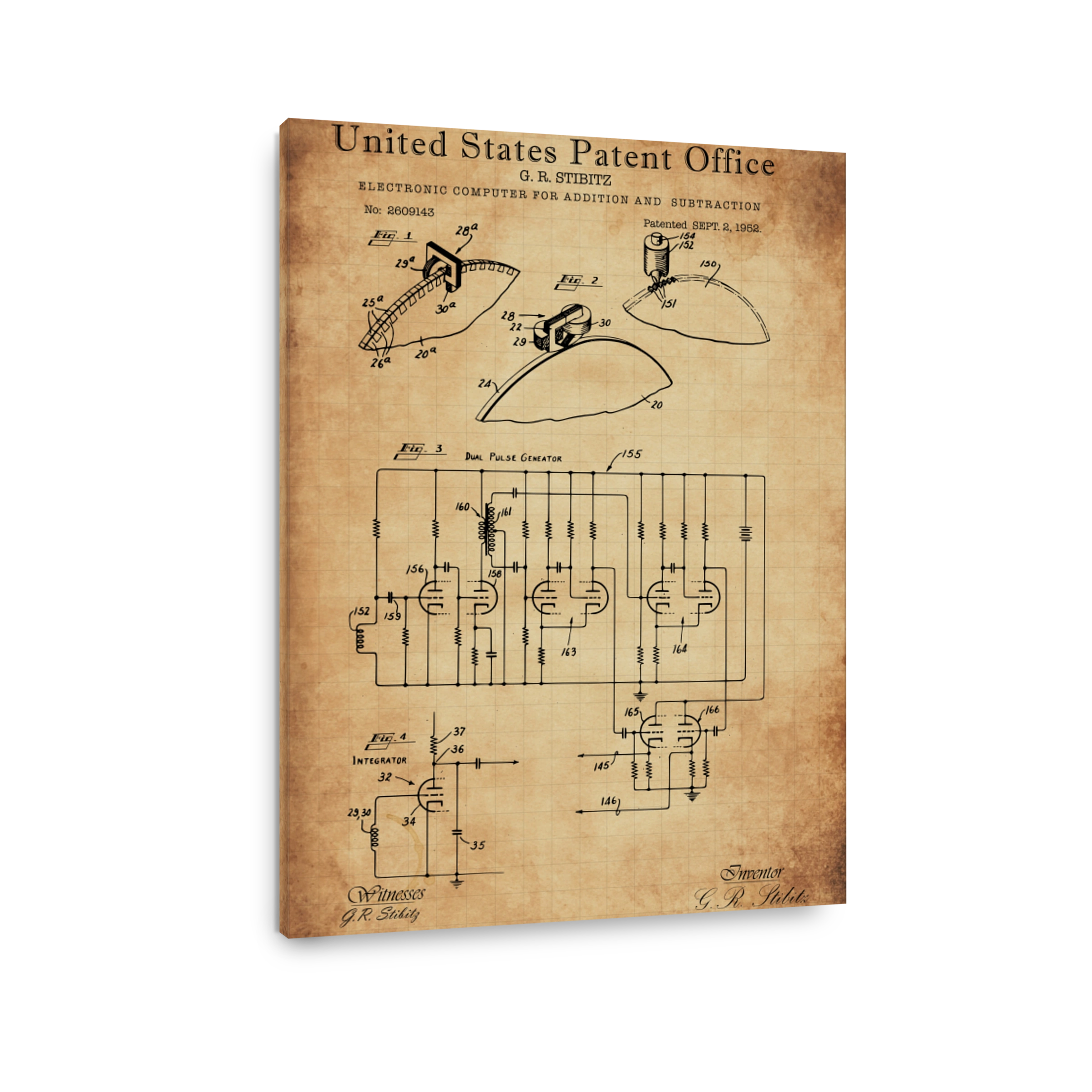 Electronic Computer Patent Blueprint